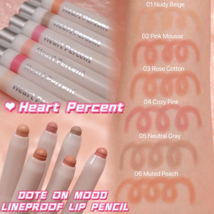ライン プルーフ リップペンシル 05 ニュートラルグレー /Heart Percent/リップライナーを使ったクチコミ(1枚目)