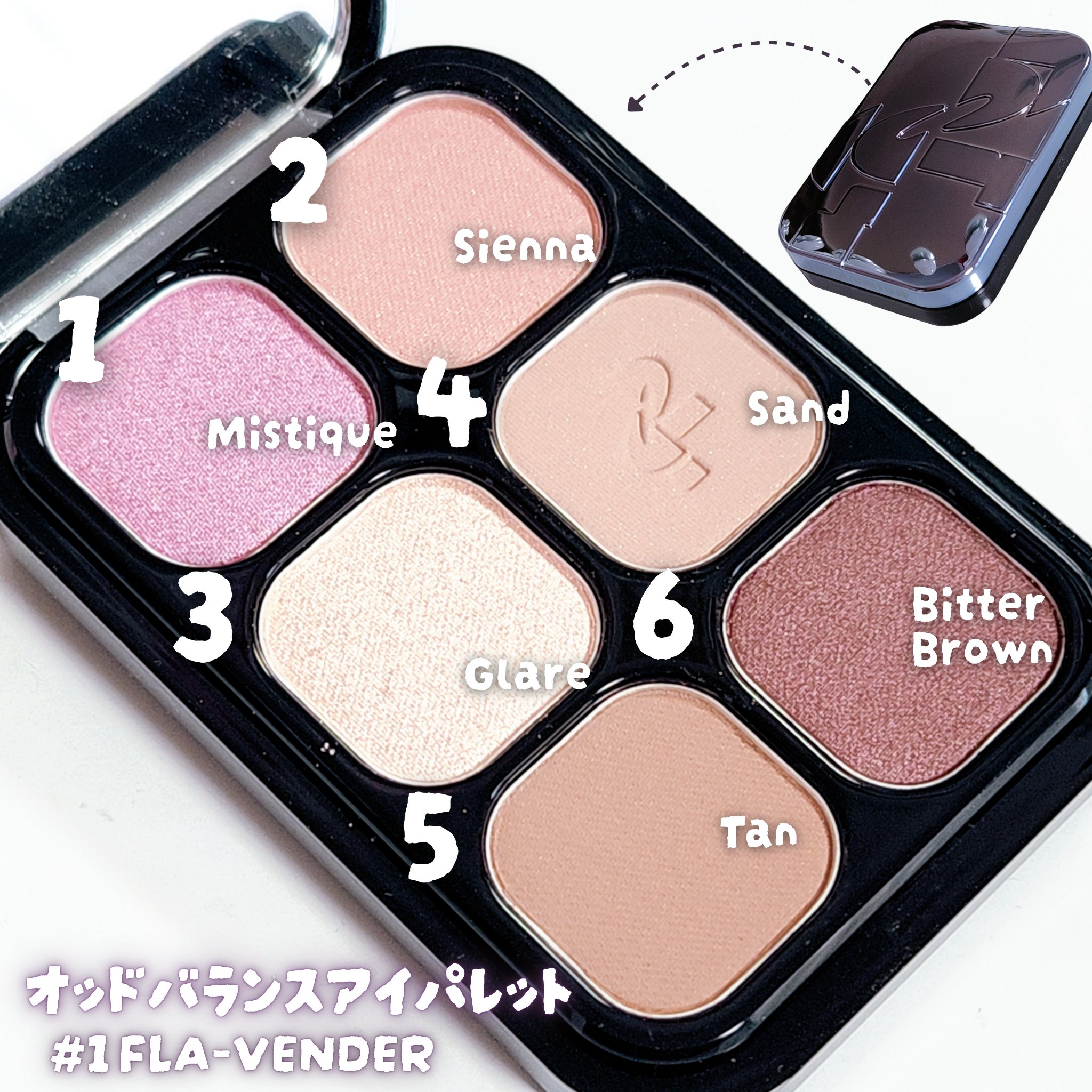 オッドバランスアイパレット/TWO SLASH FOUR/アイシャドウパレットを使ったクチコミ（2枚目）