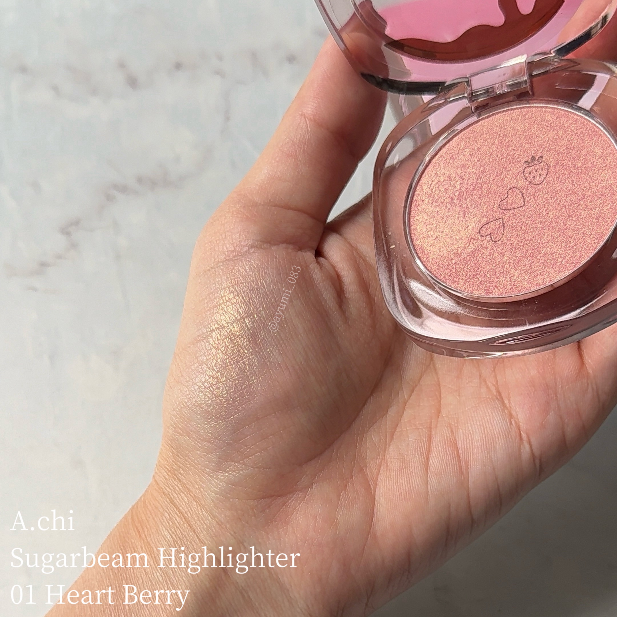 シュガービームハイライター/A.chi/パウダーハイライトを使ったクチコミ（3枚目）