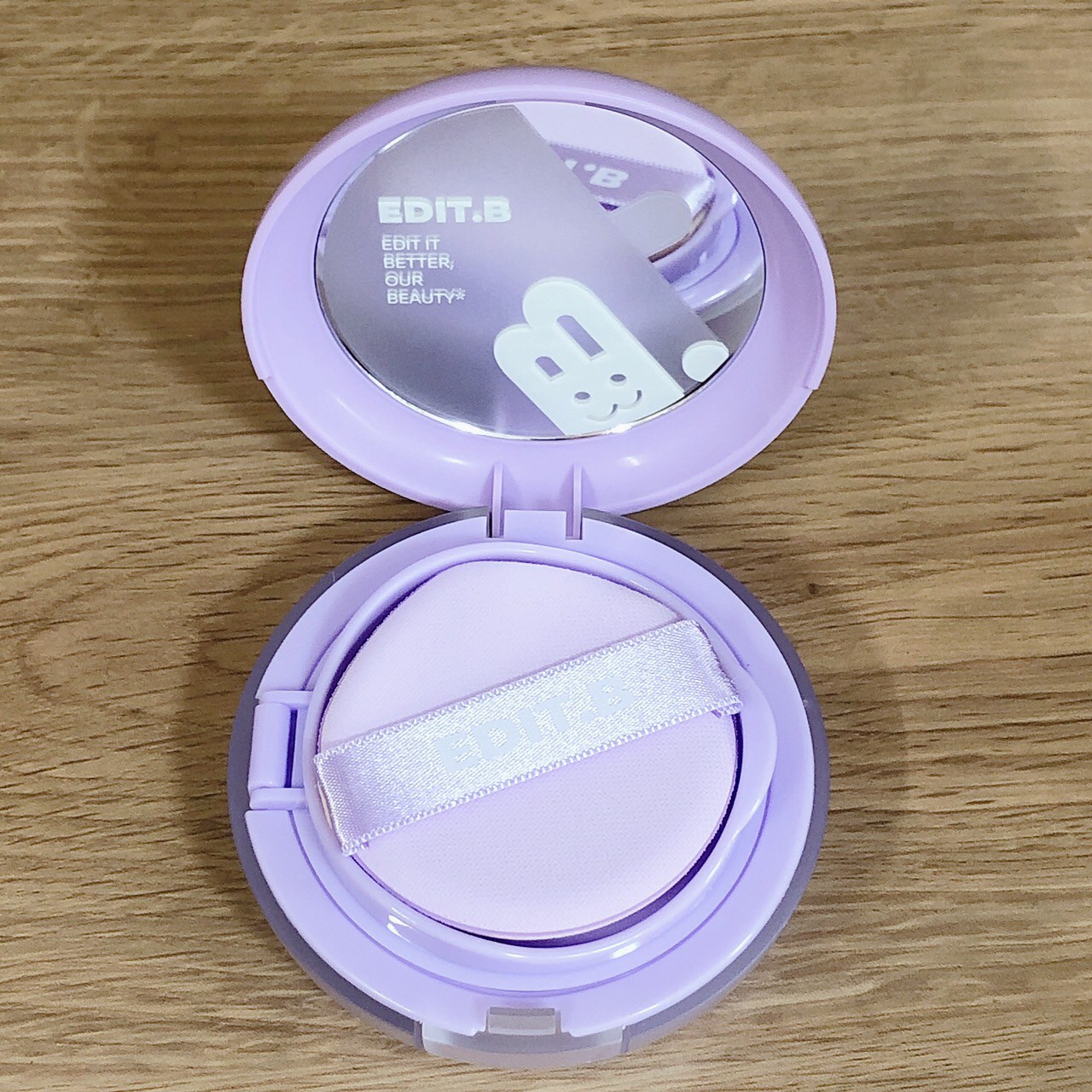 マシュマロトーンアップクッション パープル/EDIT.B/クッションファンデーションを使ったクチコミ（2枚目）