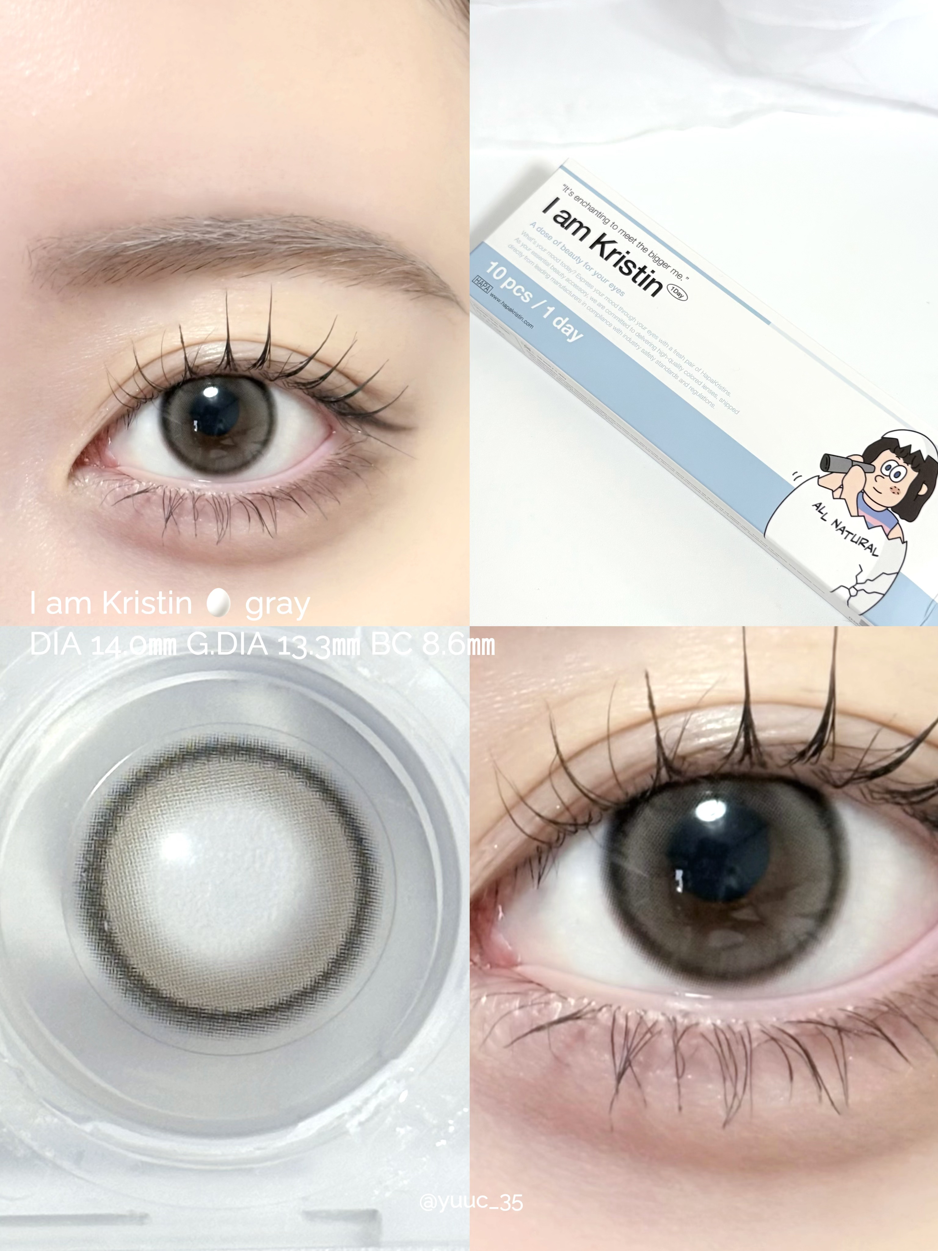 I am Kristin/Hapa kristin/１ヶ月（１MONTH）カラコンを使ったクチコミ（3枚目）