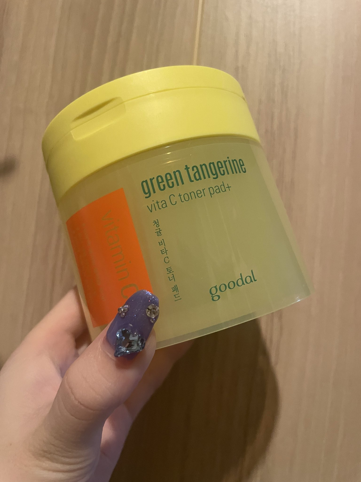 グリーンタンジェリン ビタCダークスポットケアパッド/goodal/トナーパッドを使ったクチコミ（1枚目）
