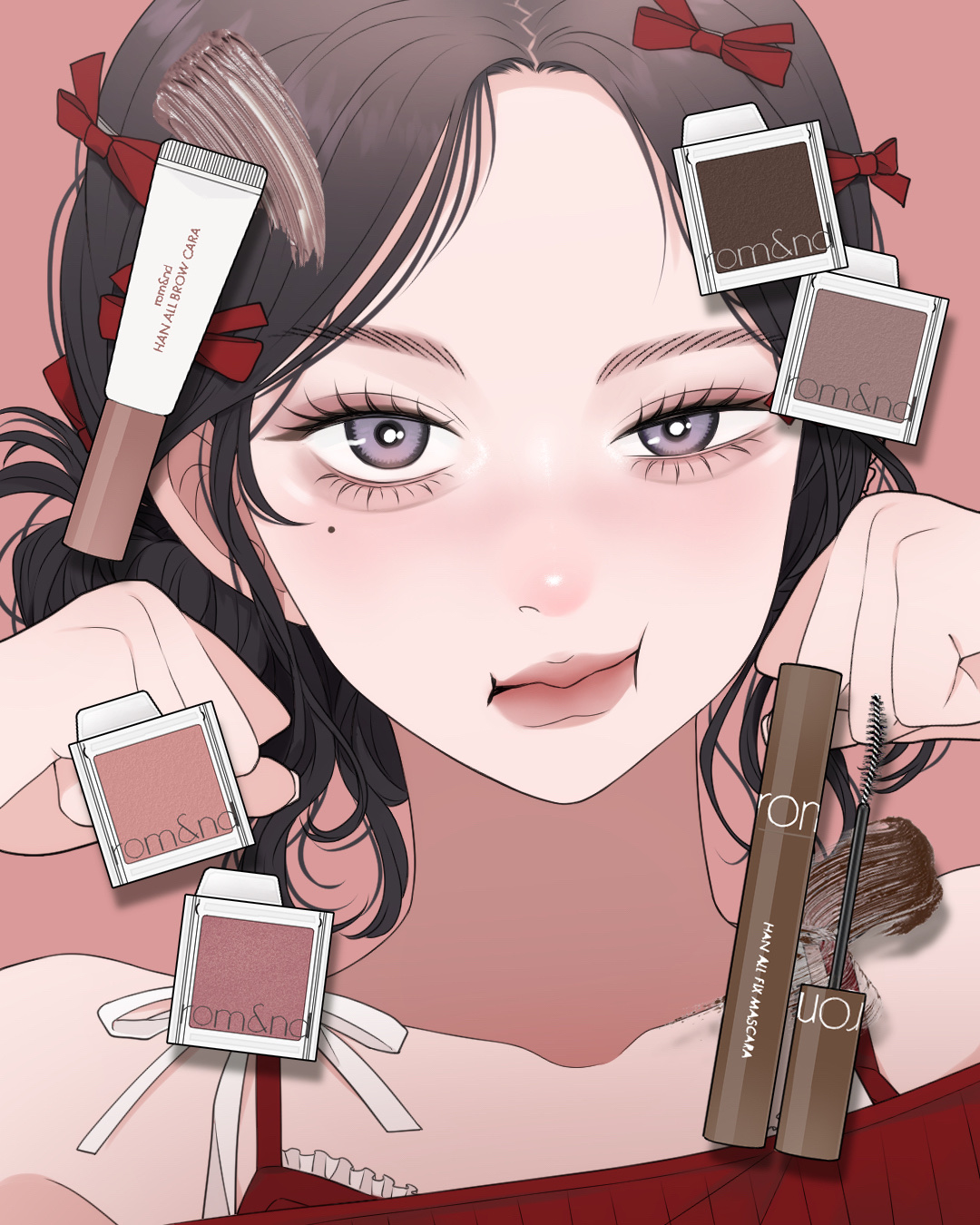 ハンオールフィックスマスカラ/rom&nd/マスカラを使ったクチコミ（3枚目）