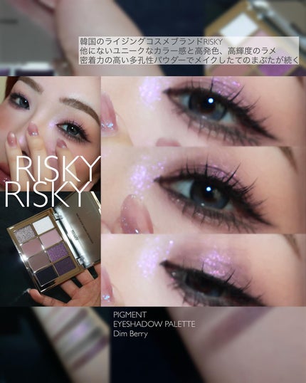 PIGMENT EYESHADOW PALETTE /RISKY /アイシャドウパレットを使ったクチコミ(5枚目)