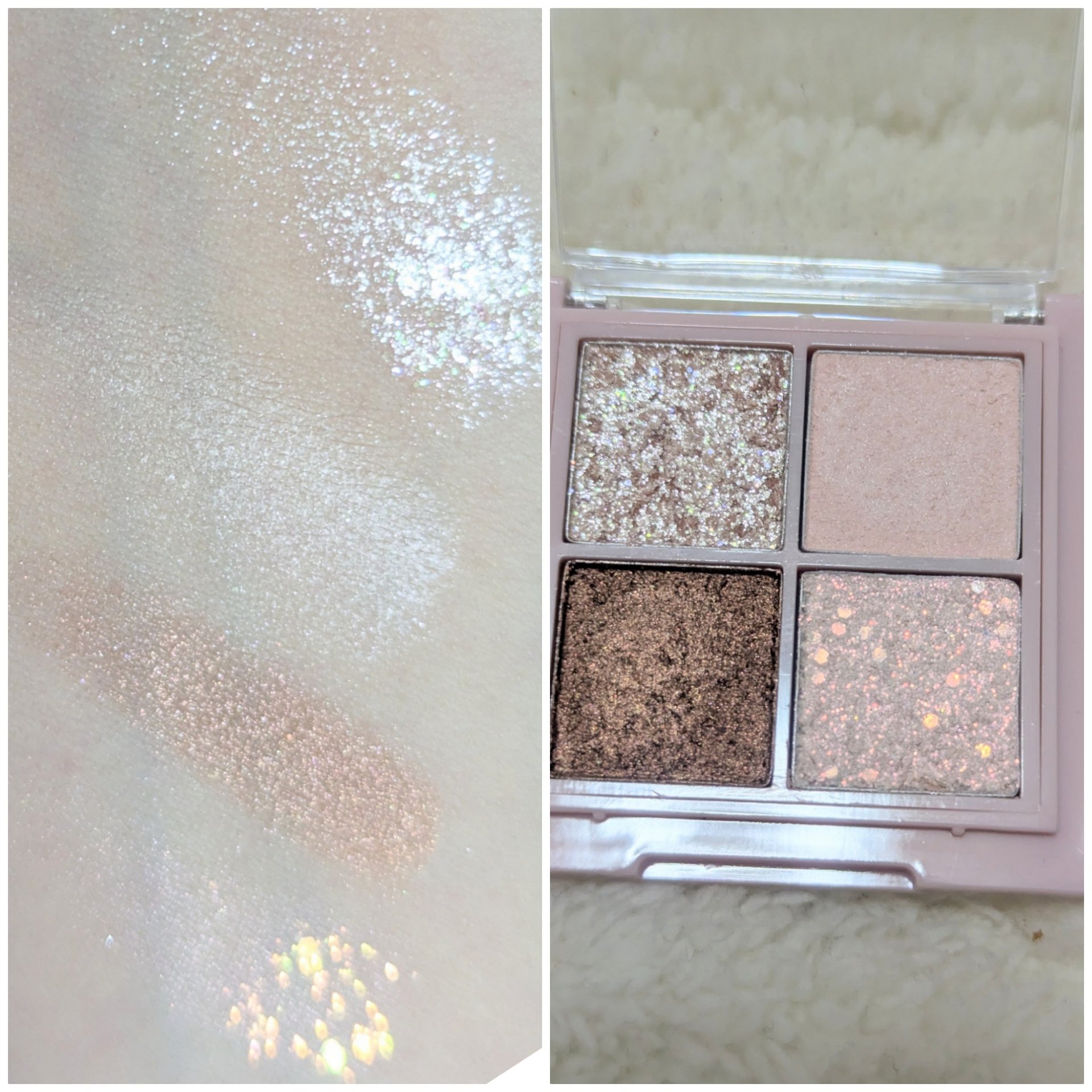 KM チェーン付きティンクルアイシャドウパレット/Kyumme/アイシャドウパレットを使ったクチコミ（2枚目）