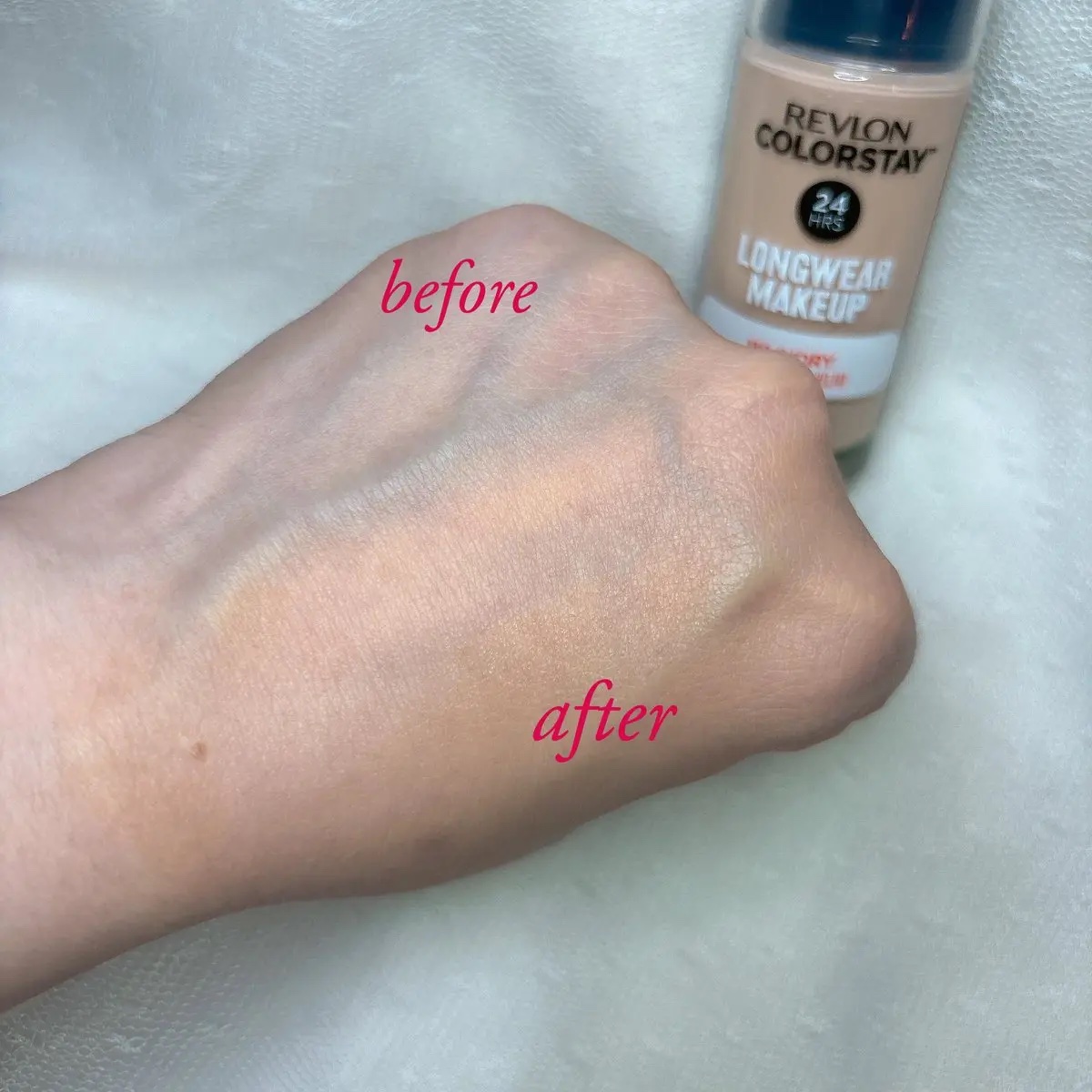 カラーステイ ロングウェア メイクアップ/REVLON/リキッドファンデーションを使ったクチコミ（3枚目）