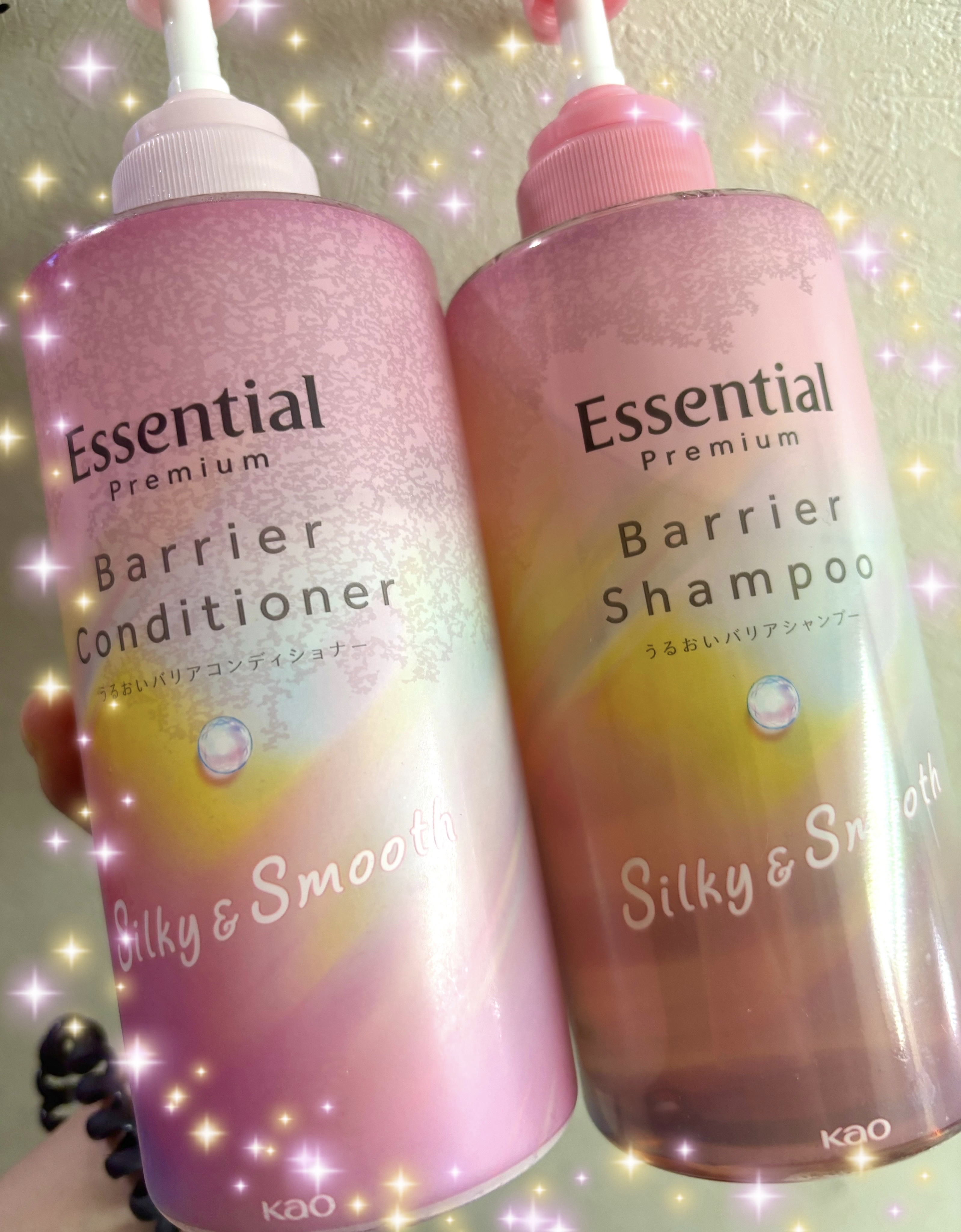 エッセンシャルプレミアム バリアシャンプー・コンディショナー シルキー＆スムース コンディショナー ポンプ 450ml【新】/エッセンシャル/市販シャンプーを使ったクチコミ（1枚目）