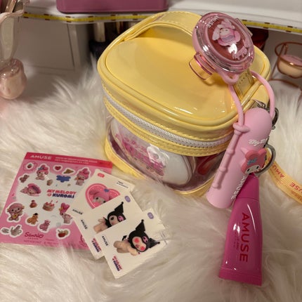 パウダーリップ&チーク 07 ローズガール/AMUSE/パウダーチークの画像