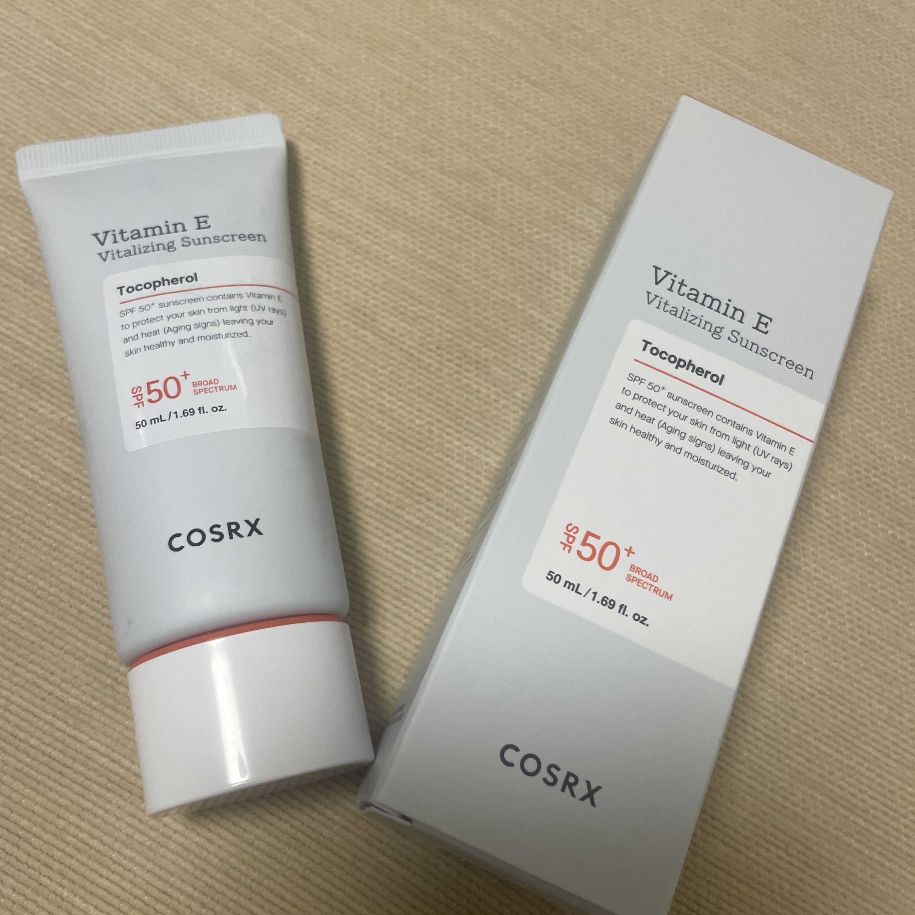 ビタミンEバイタライジングUVクリーム　SFP50＋/COSRX/日焼け止めクリームを使ったクチコミ（2枚目）