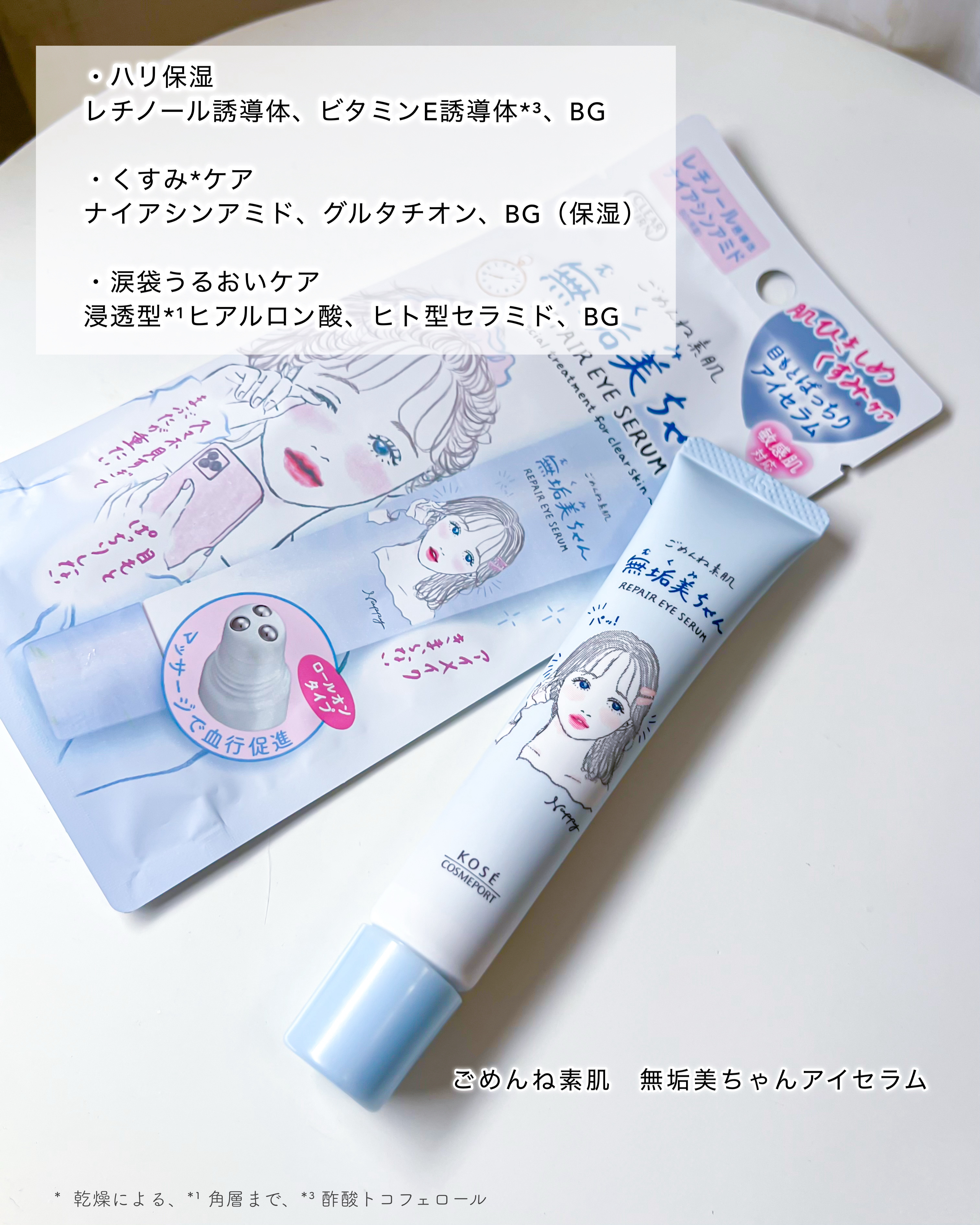 ごめんね素肌　無垢美ちゃんアイセラム/クリアターン/アイケア・アイクリームを使ったクチコミ（3枚目）