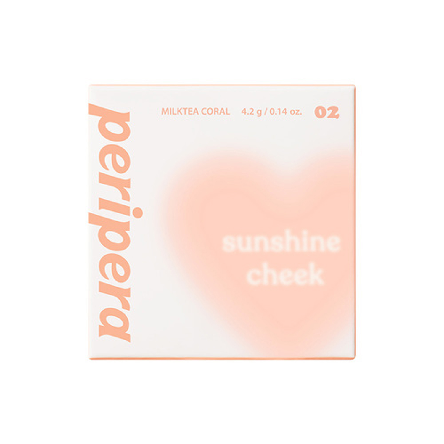 ピュア ブラッシュド サンシャイン チーク 02 MILKTEA CORAL(ミルクティー気分)【ハート盛り】