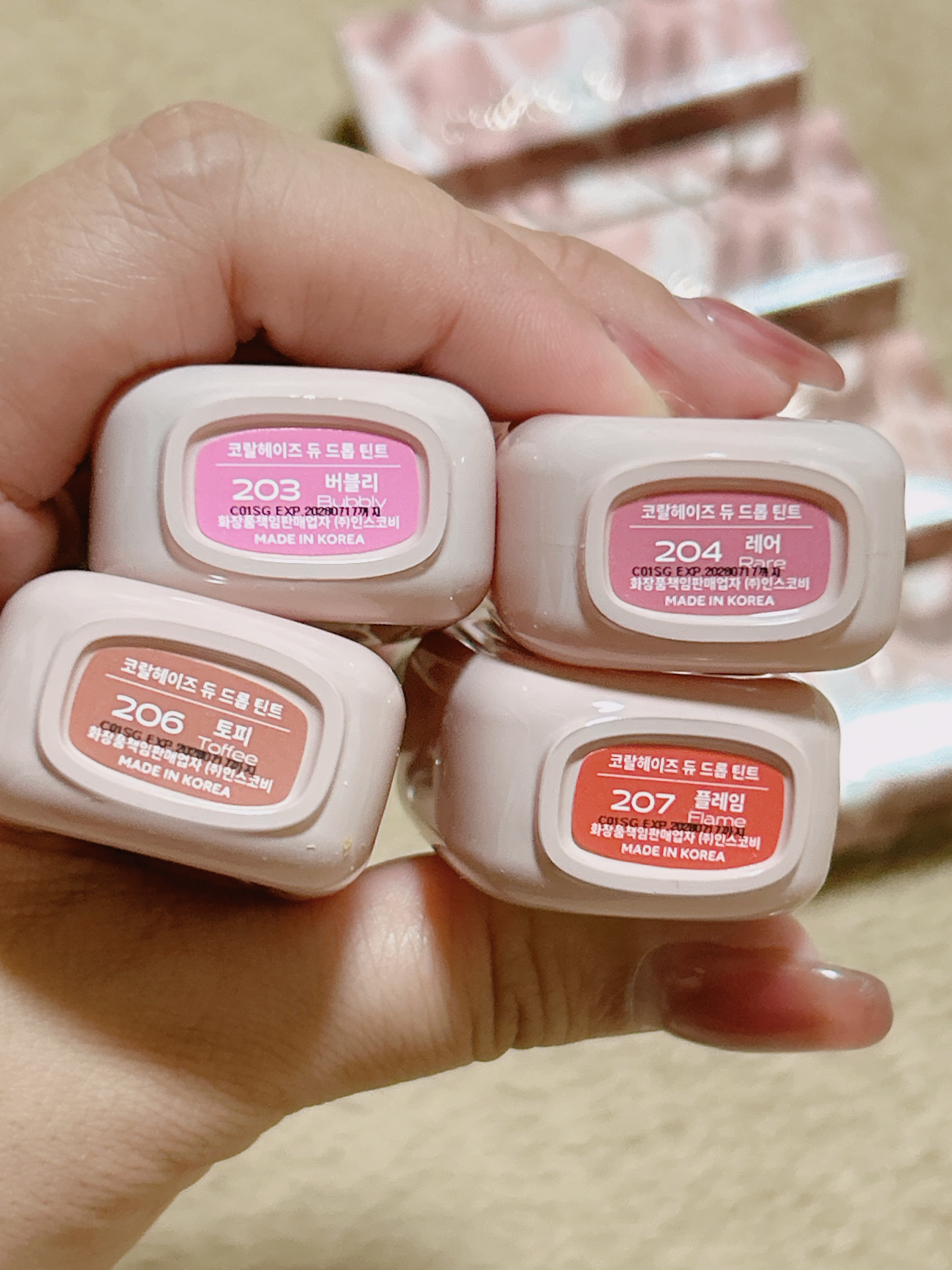 デュー ドロップ ティント/Coralhaze/リップティントを使ったクチコミ（3枚目）