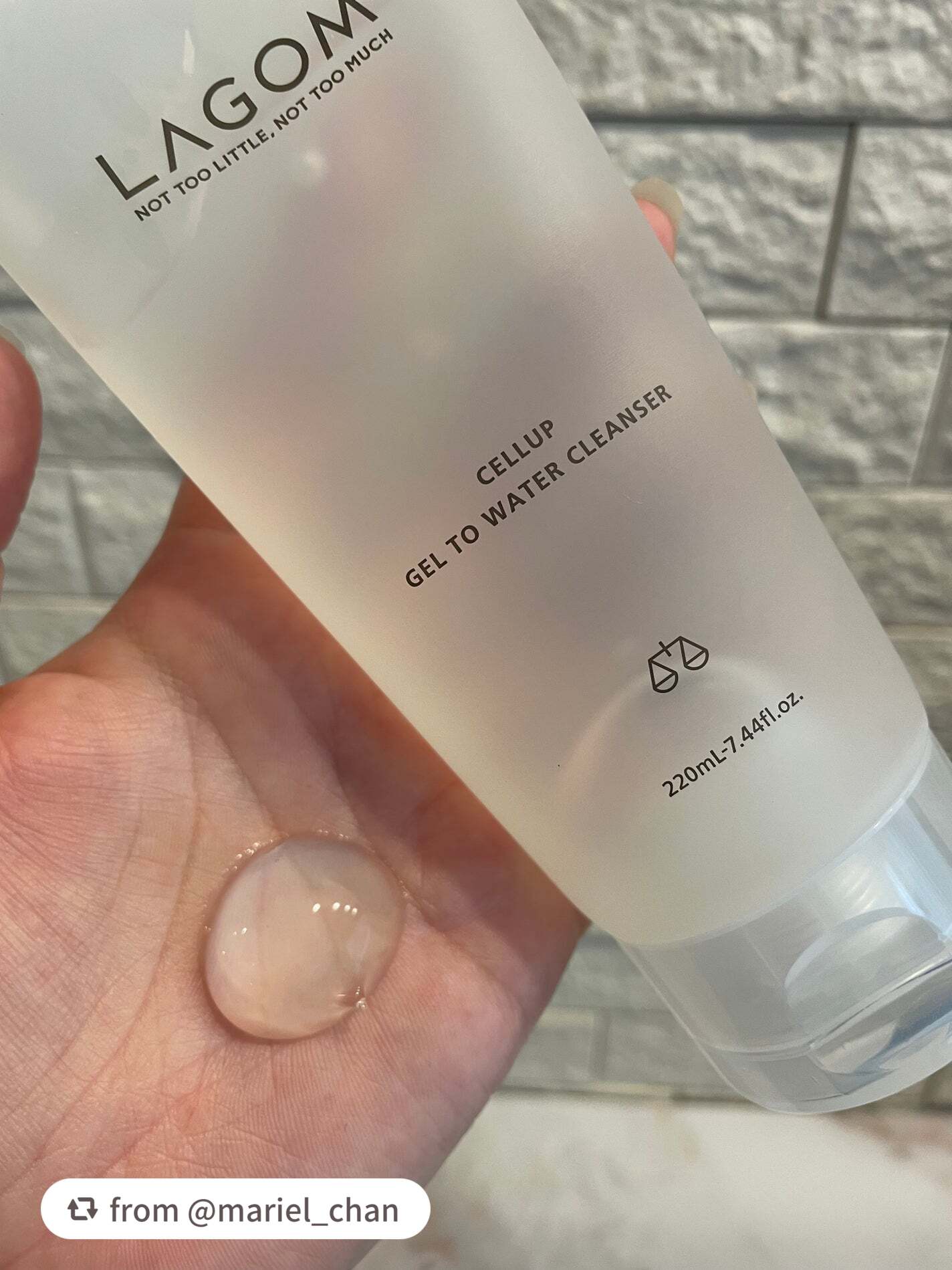 ラゴム ジェルトゥウォーター クレンザー(朝用洗顔)/LAGOM /その他洗顔料を使ったクチコミ(2枚目)