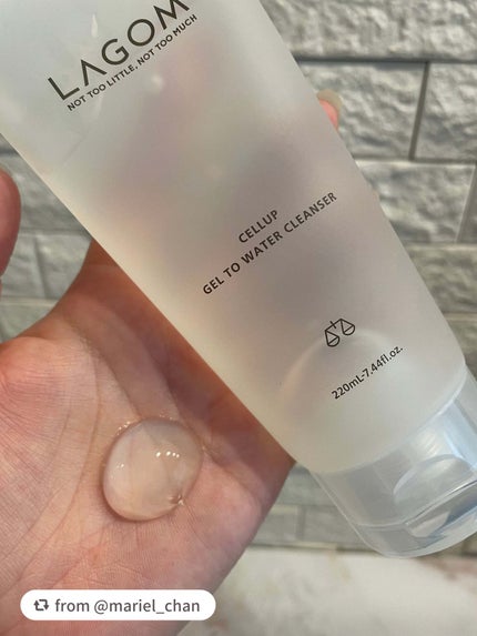 ラゴム ジェルトゥウォーター クレンザー(朝用洗顔)/LAGOM /その他洗顔料を使ったクチコミ(2枚目)