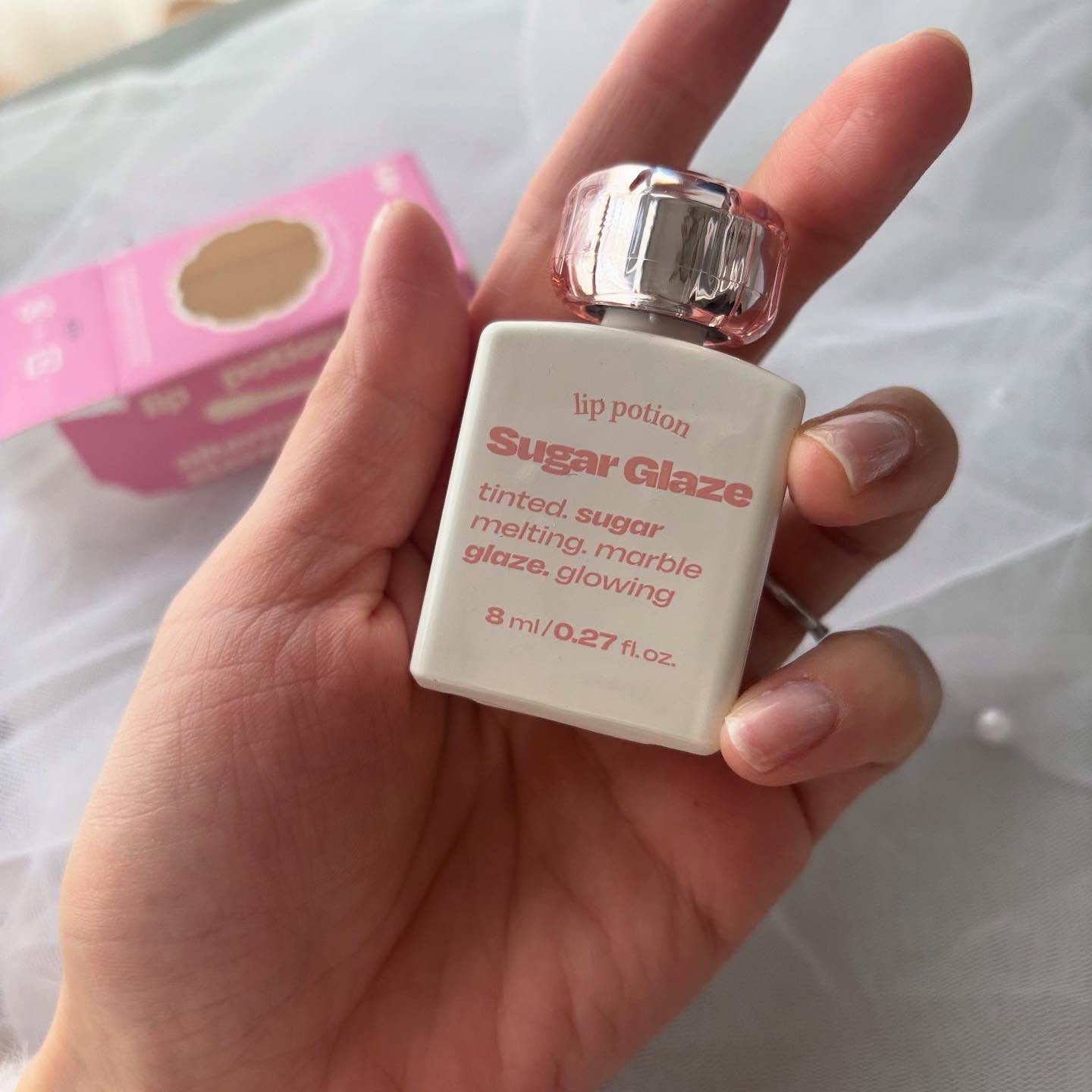 リップポーション シュガーグレーズティント 08 ピオニーボール/alternativestereo/リップティントを使ったクチコミ（3枚目）