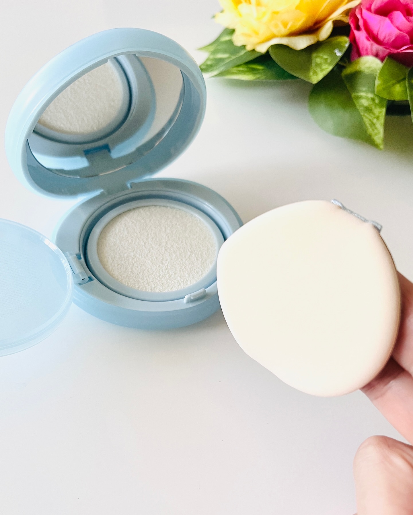 ブラーフィニッシュサンクッション/TOCOBO/日焼け止めパウダーを使ったクチコミ（2枚目）