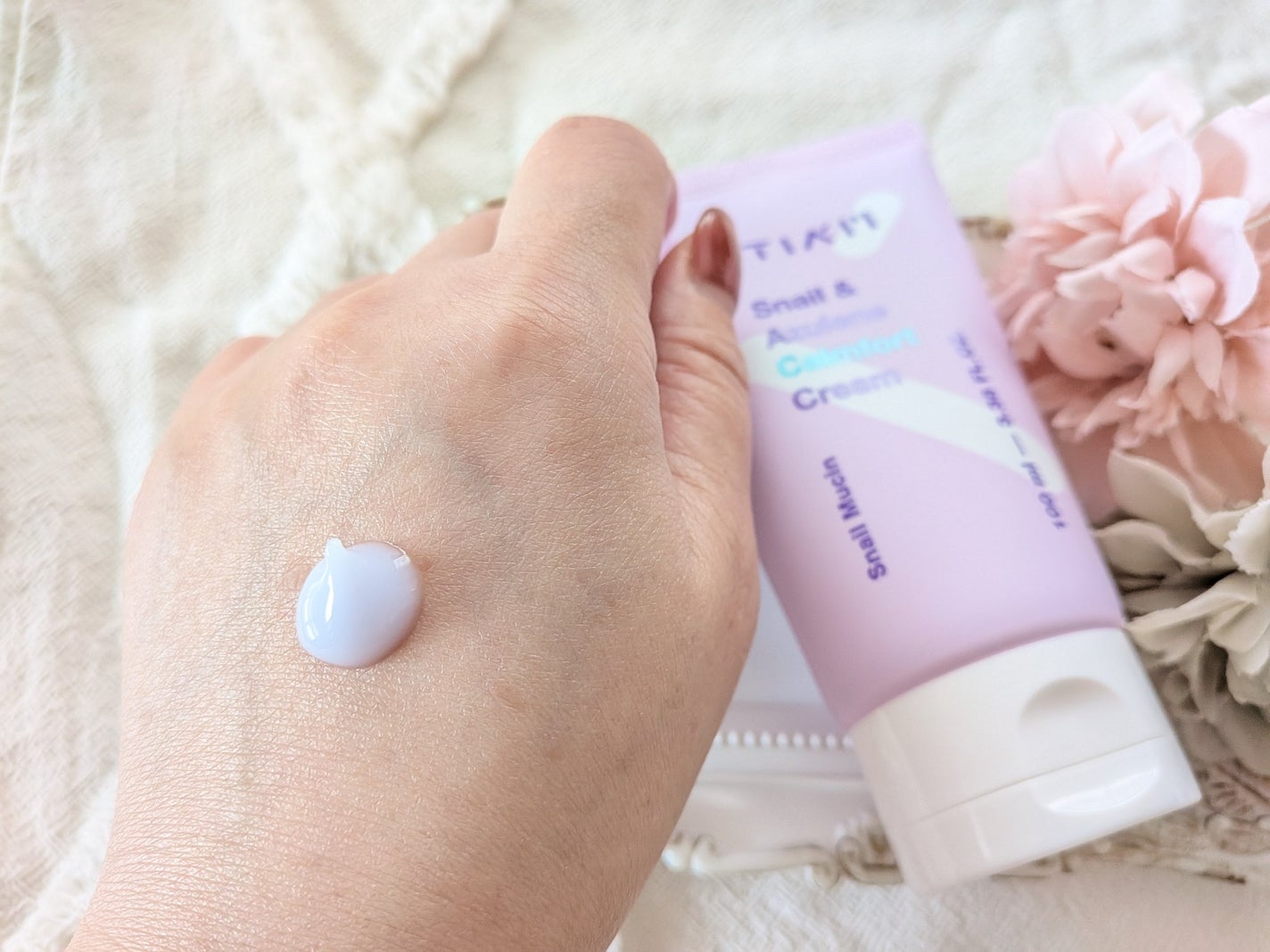 Snail&Azlene カームフォートクリーム/TIAM/フェイスクリームを使ったクチコミ(4枚目)