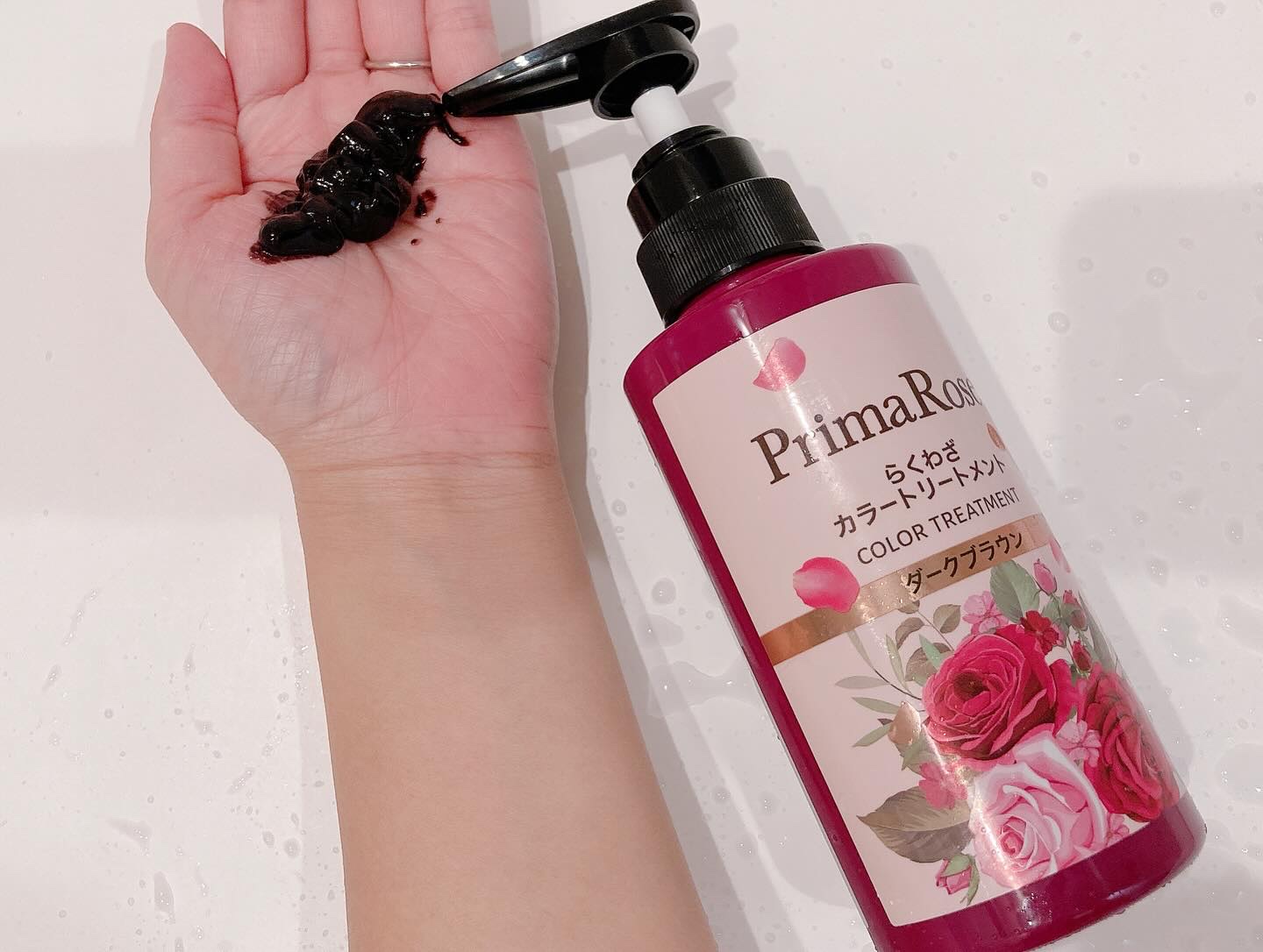 プリマローズ らくわざカラートリートメント/プリマローズ/ヘアカラーを使ったクチコミ（3枚目）