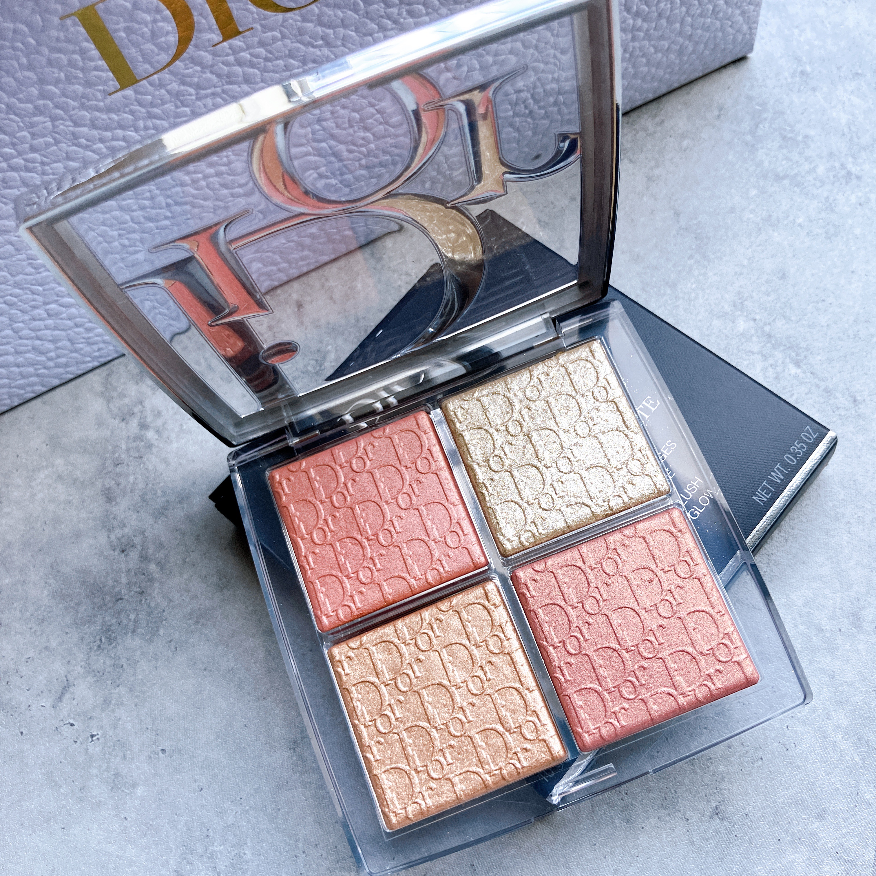 バックステージ グロウ マキシマイザー パレット 003 パーリー ピーチ グロウ/Dior/ハイライトを使ったクチコミ（1枚目）