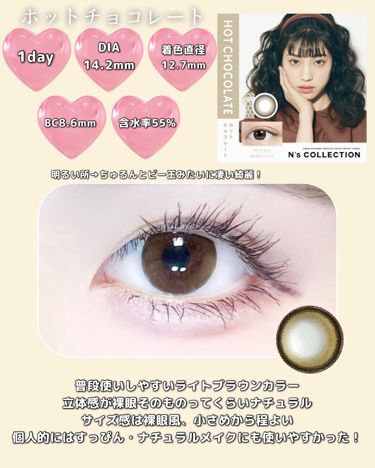 N’s COLLECTION 1day/N’s COLLECTION/ワンデー（１DAY）カラコンを使ったクチコミ（2枚目）