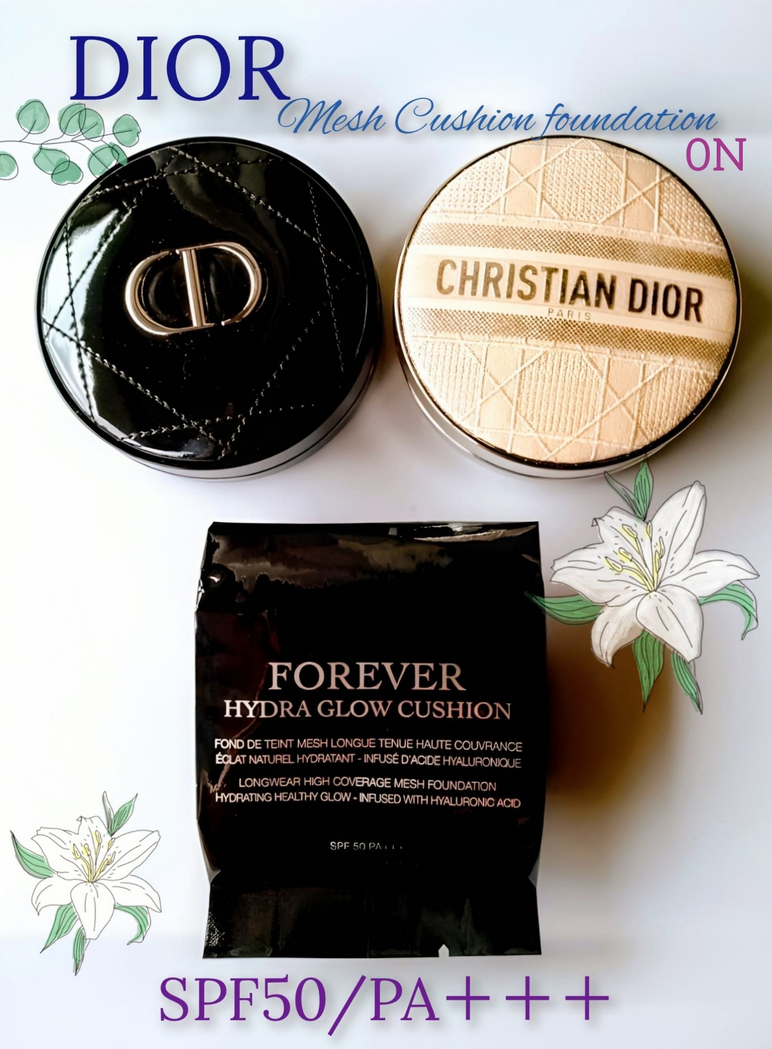 DIOR グロウクッション2N＆ケース（チュイルリー/2023ホリデー限定） Dior ホリデー限定ケース\u0026レフィルセット クッションファンデ 1N