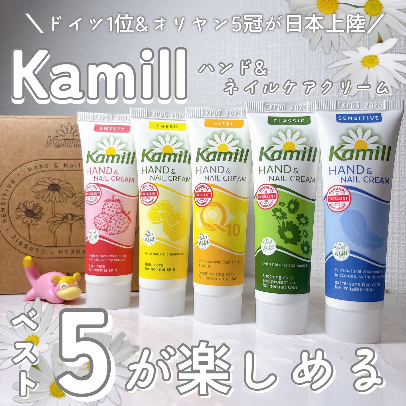 ハンド&ネイルクリームミニ 企画セット30ml*5/カミール/その他キットセットを使ったクチコミ(1枚目)