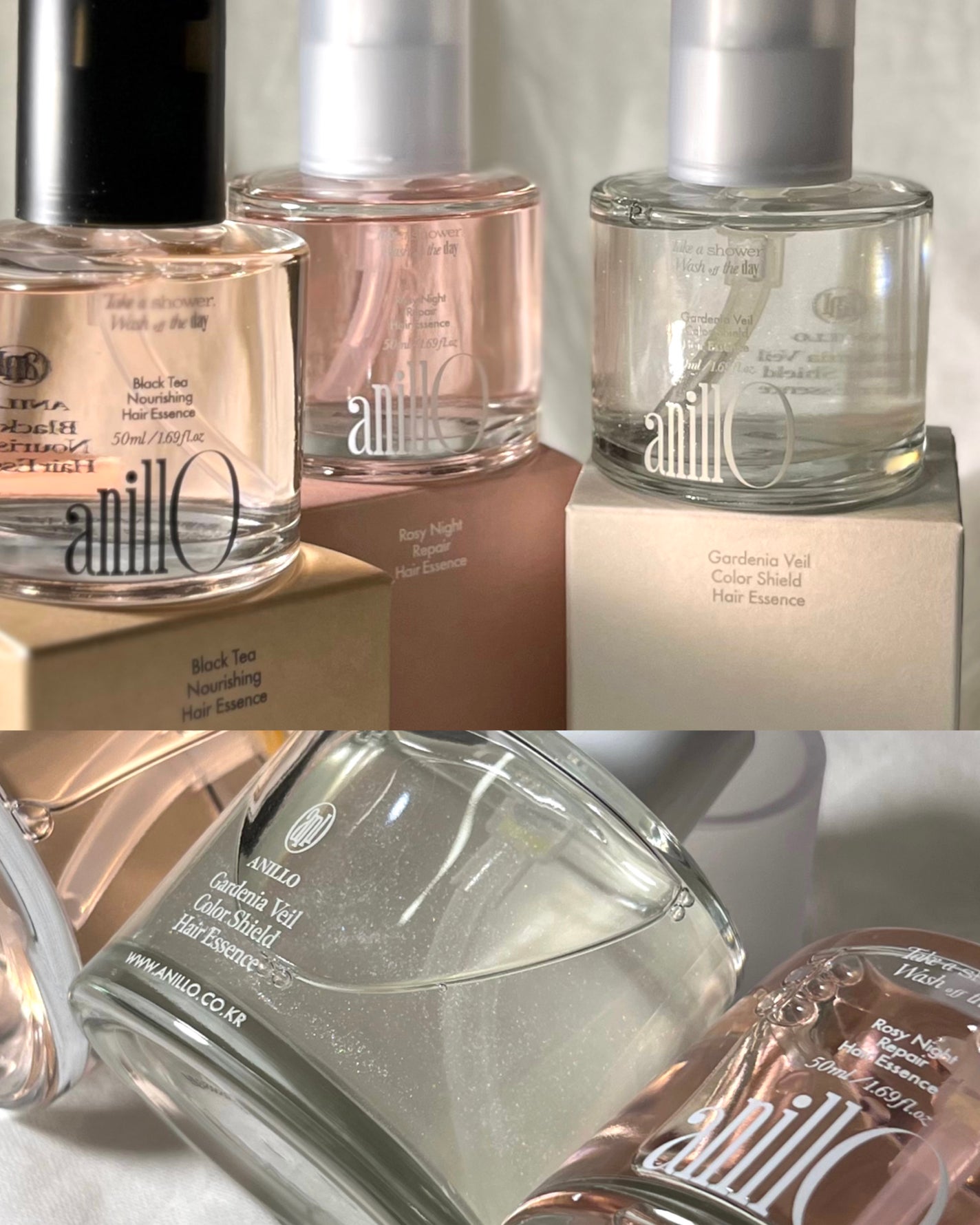 ロージーナイトヘアエッセンス/ANILLO/ヘアオイルを使ったクチコミ(1枚目)