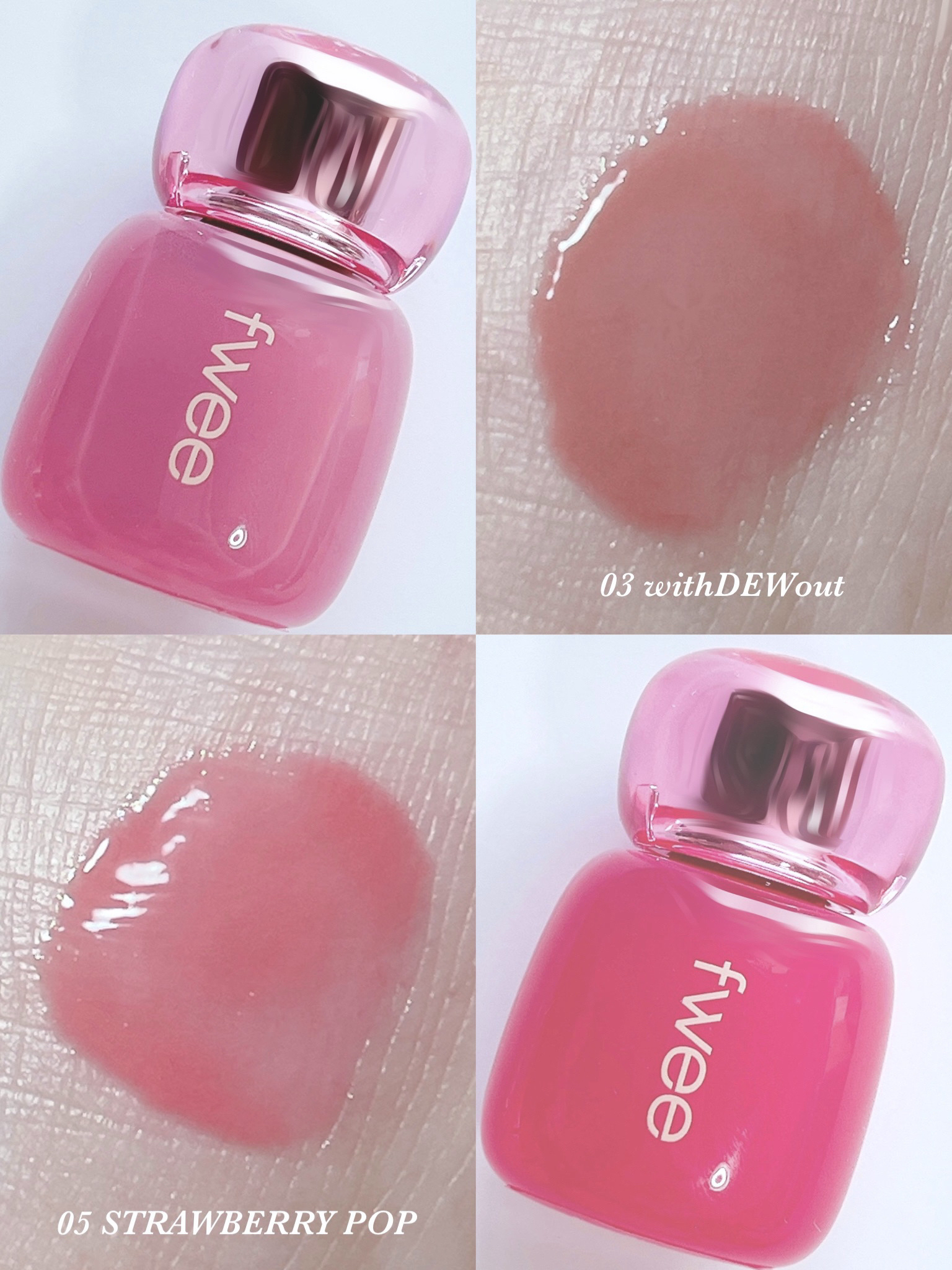 フィー 3Dボリューミングティント 05 ストロベリーポップ/fwee/リップティントを使ったクチコミ（1枚目）