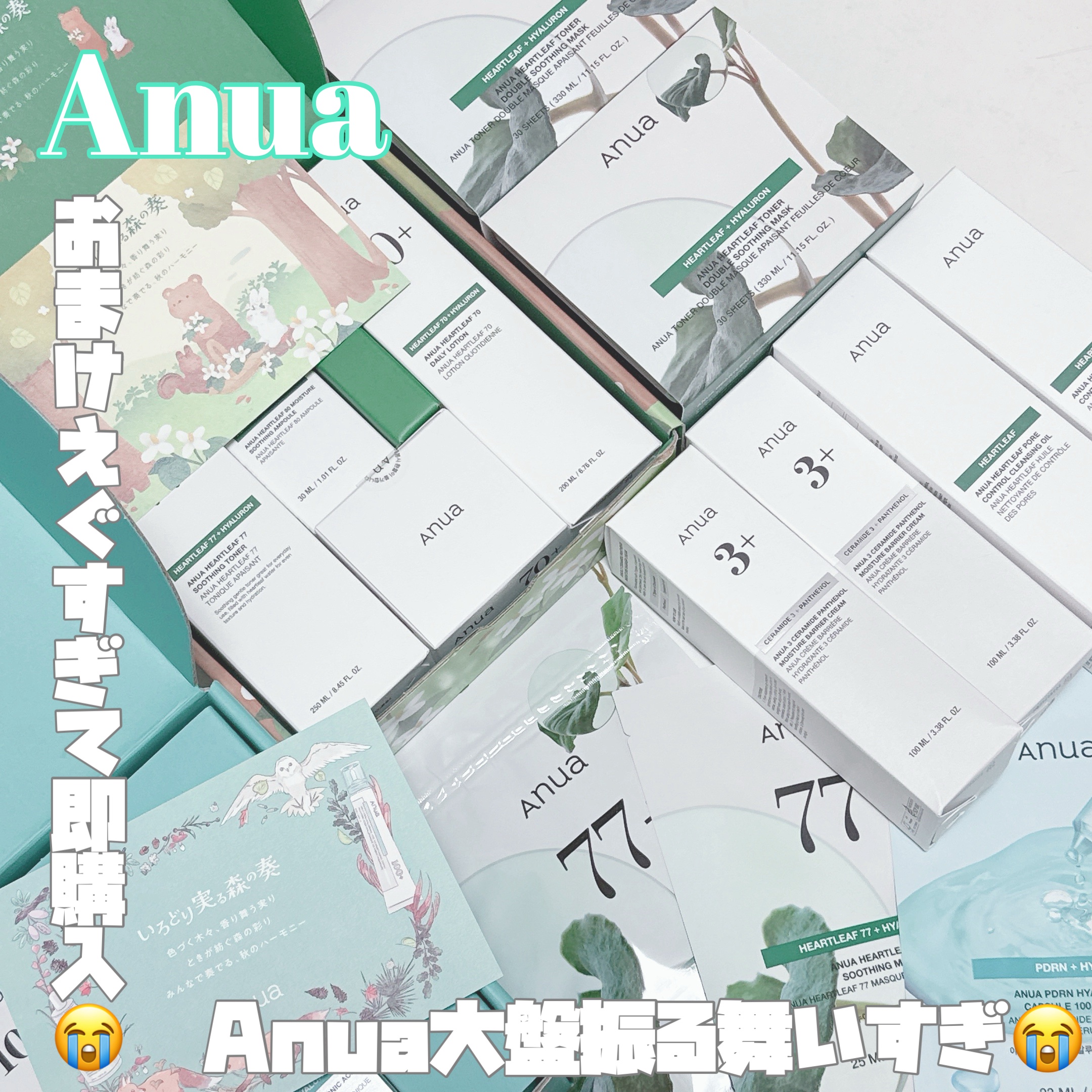 【 Anuaのメガ割購入品が神すぎるんだけど💗 】



────────────


 🔖 .·Anua
         いろどり実る森の奏
         5600円（税込）
         Qoo10にて購入♡
      