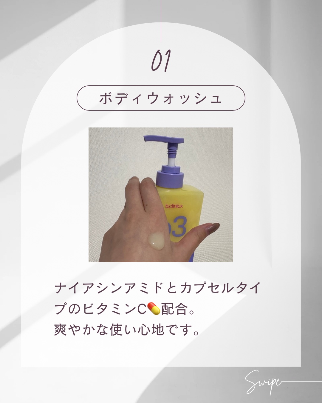 ナイアシンアミド 5% ボディローション/b.clinicx/ボディローションを使ったクチコミ（2枚目）