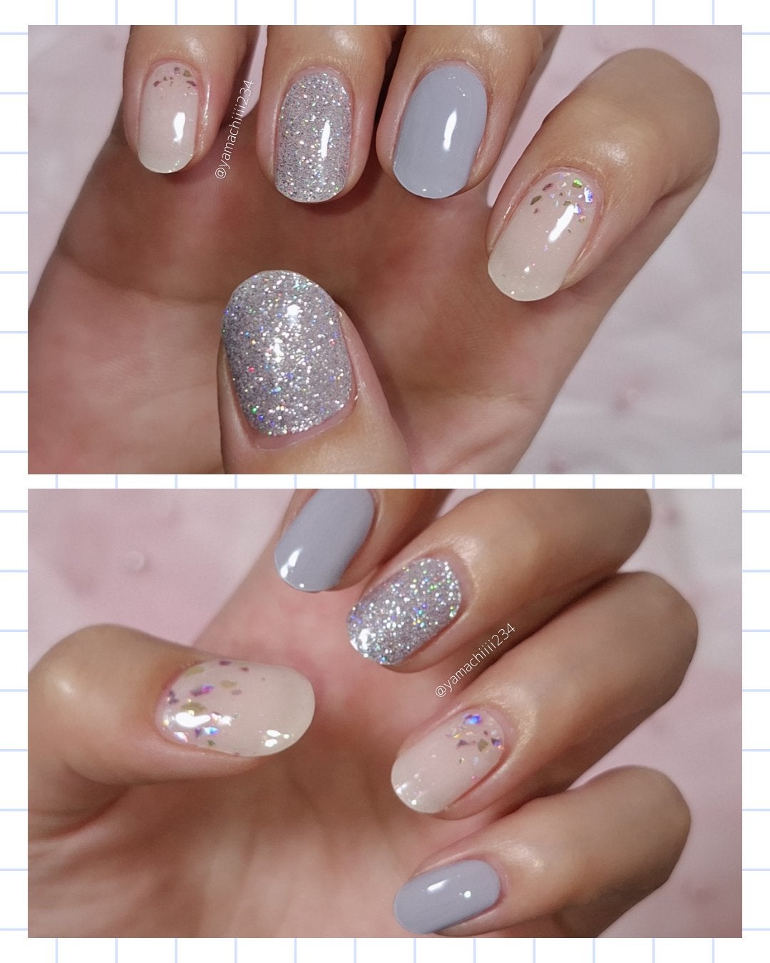 セミキュアジェルネイル(ハンド)/ohora/ネイルシールを使ったクチコミ(4枚目)