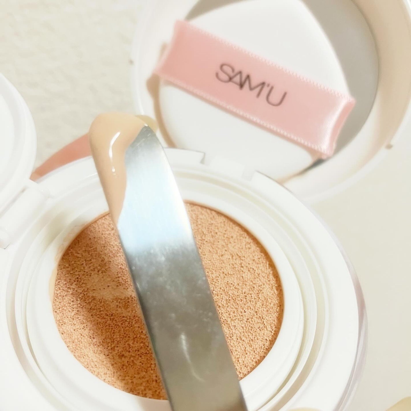 センシティブピュア&ピュアクッション/SAM'U/クッションファンデーションを使ったクチコミ(4枚目)