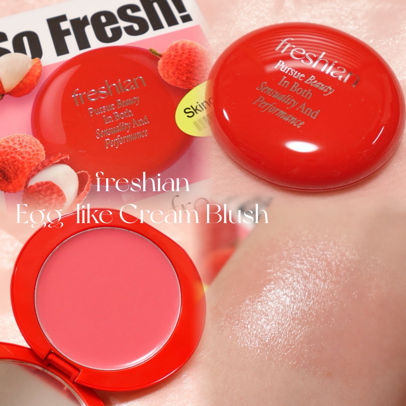 エッグライククリームブラッシャー/freshian/ジェル・クリームチークを使ったクチコミ(1枚目)