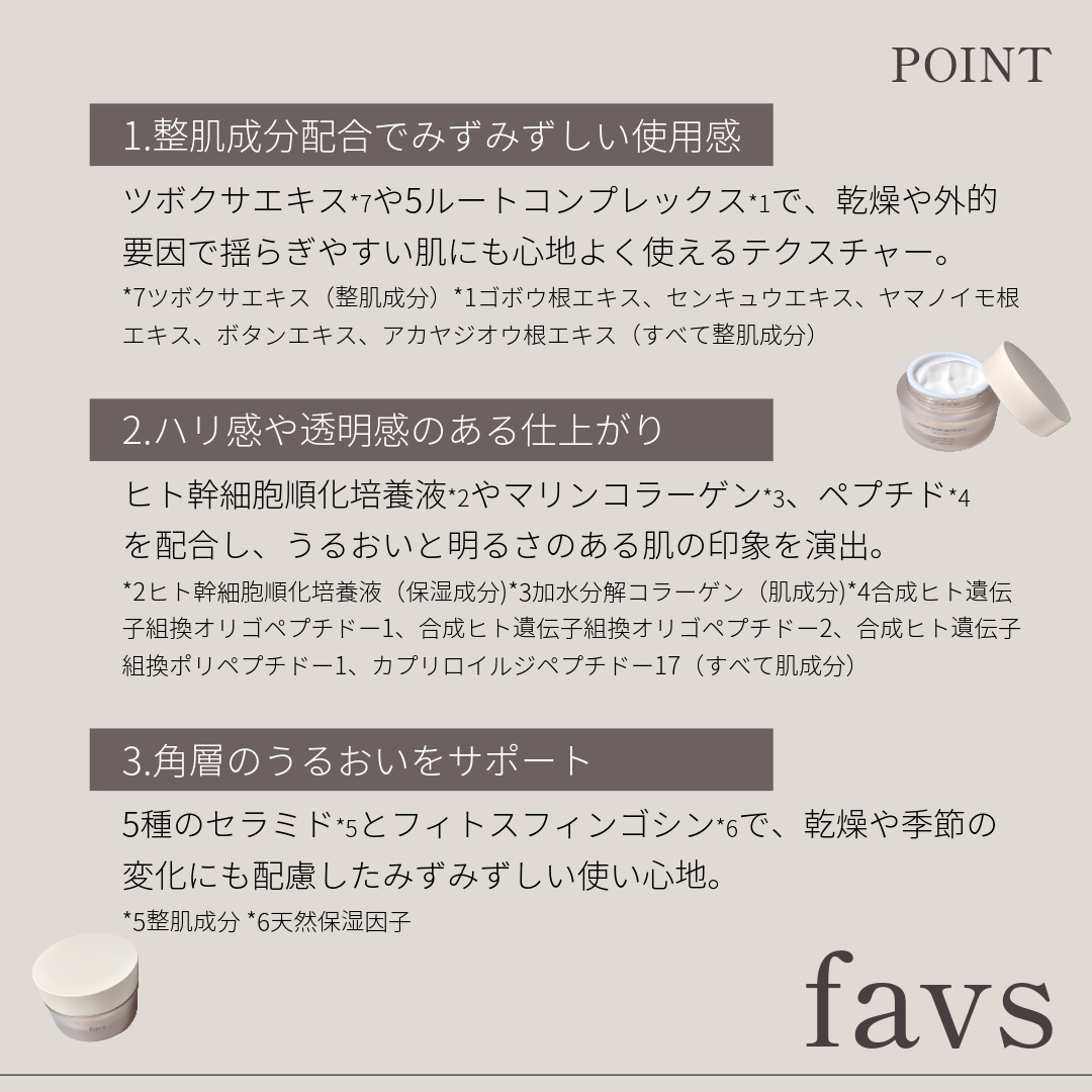 ペプチドハイドレーティングクリーム/favs/フェイスクリームを使ったクチコミ（3枚目）
