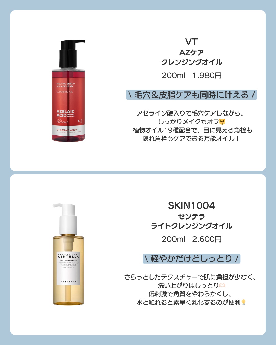 センテラ ライトクレンジングオイル/SKIN1004/オイルクレンジングを使ったクチコミ（3枚目）