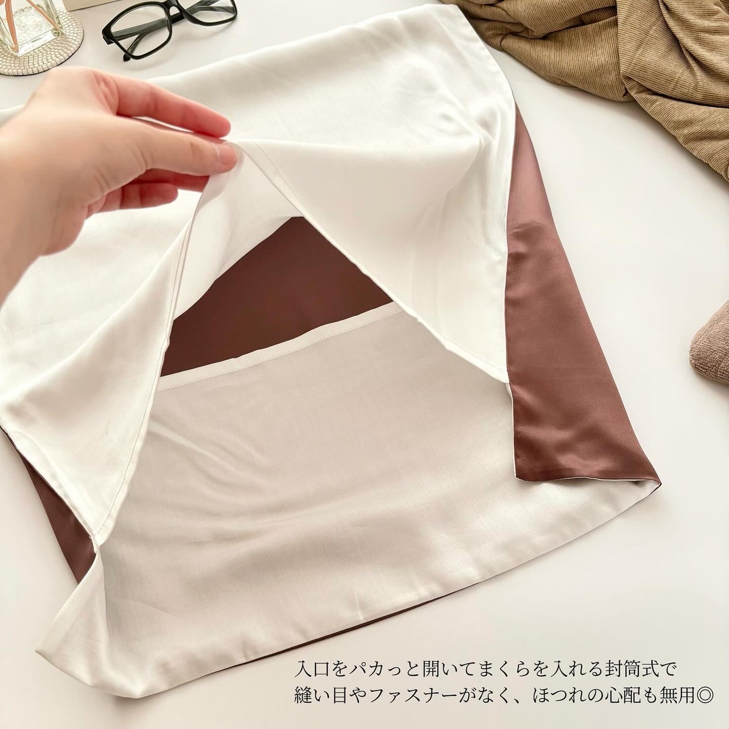 シルク枕カバー/Utukky/ヘアケアグッズを使ったクチコミ(5枚目)