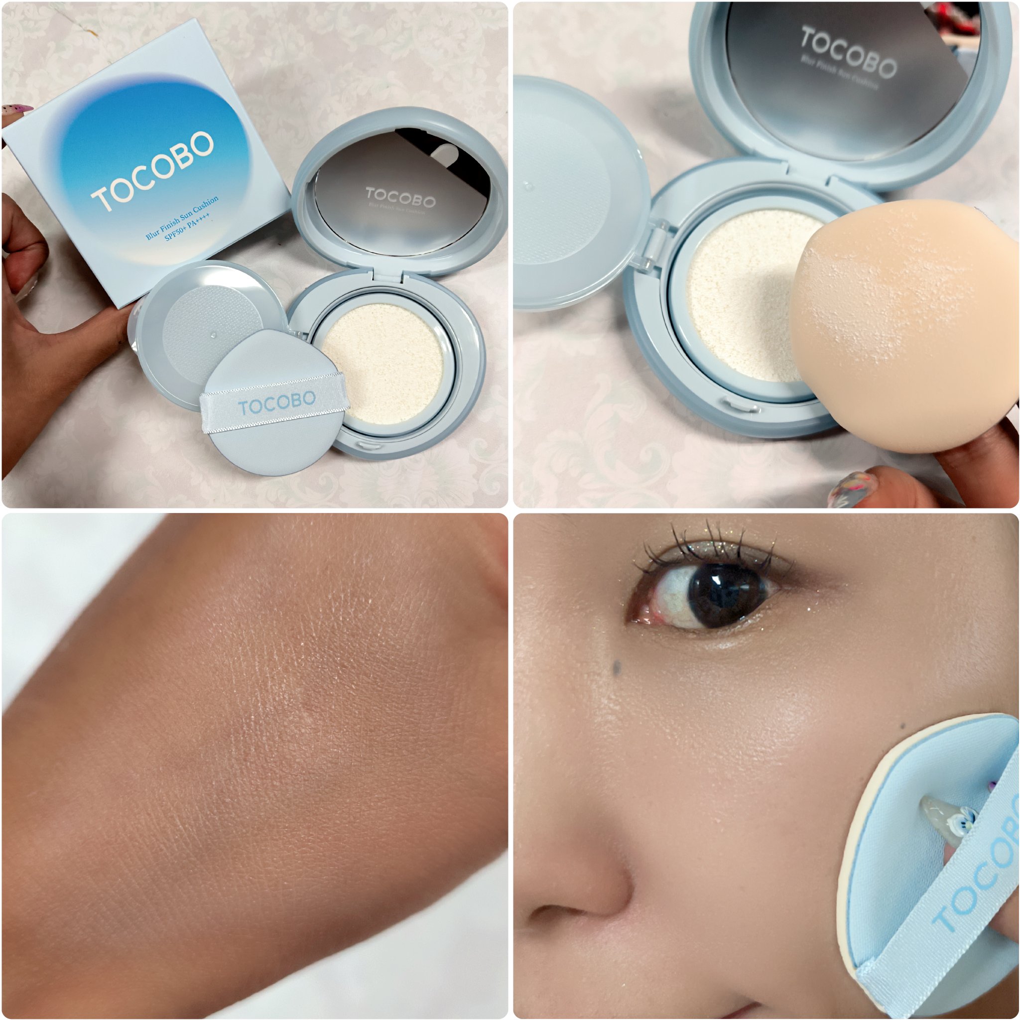 ブラーフィニッシュサンクッション/TOCOBO/日焼け止めパウダーを使ったクチコミ（3枚目）