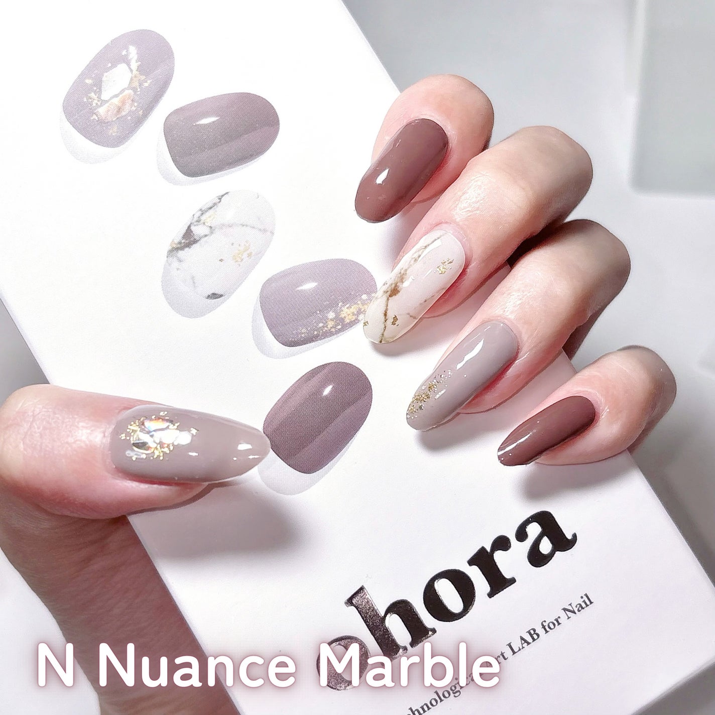 セミキュアジェルネイル(ハンド)/ohora/ネイルシールを使ったクチコミ(5枚目)