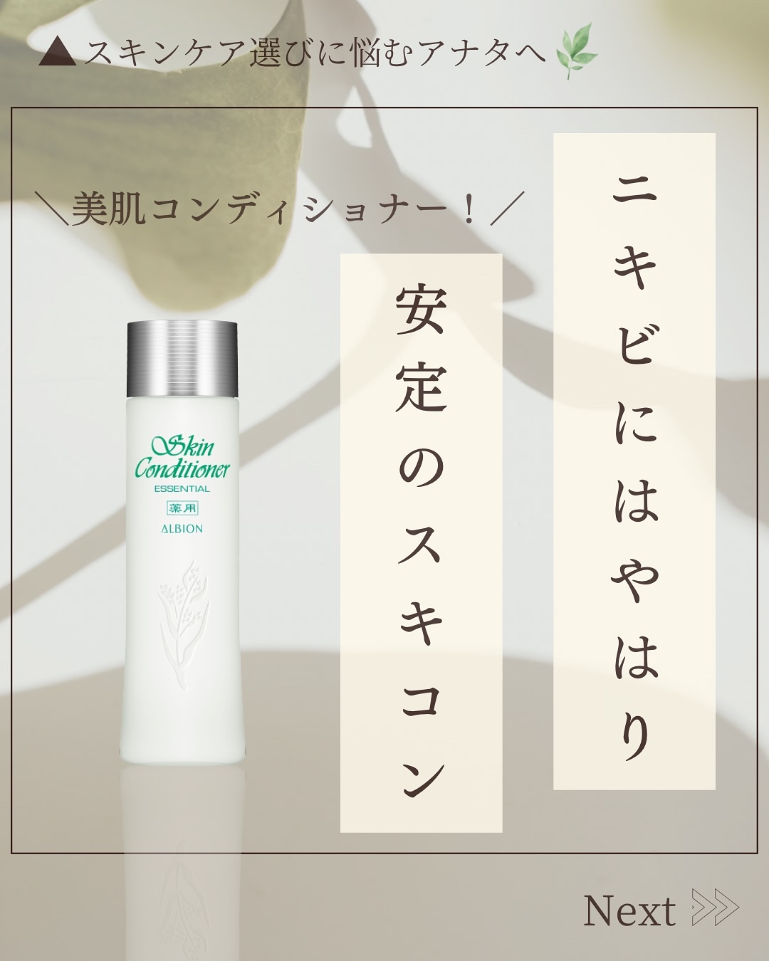  薬用スキンコンディショナーエッセンシャル N/ALBION/化粧水を使ったクチコミ（1枚目）