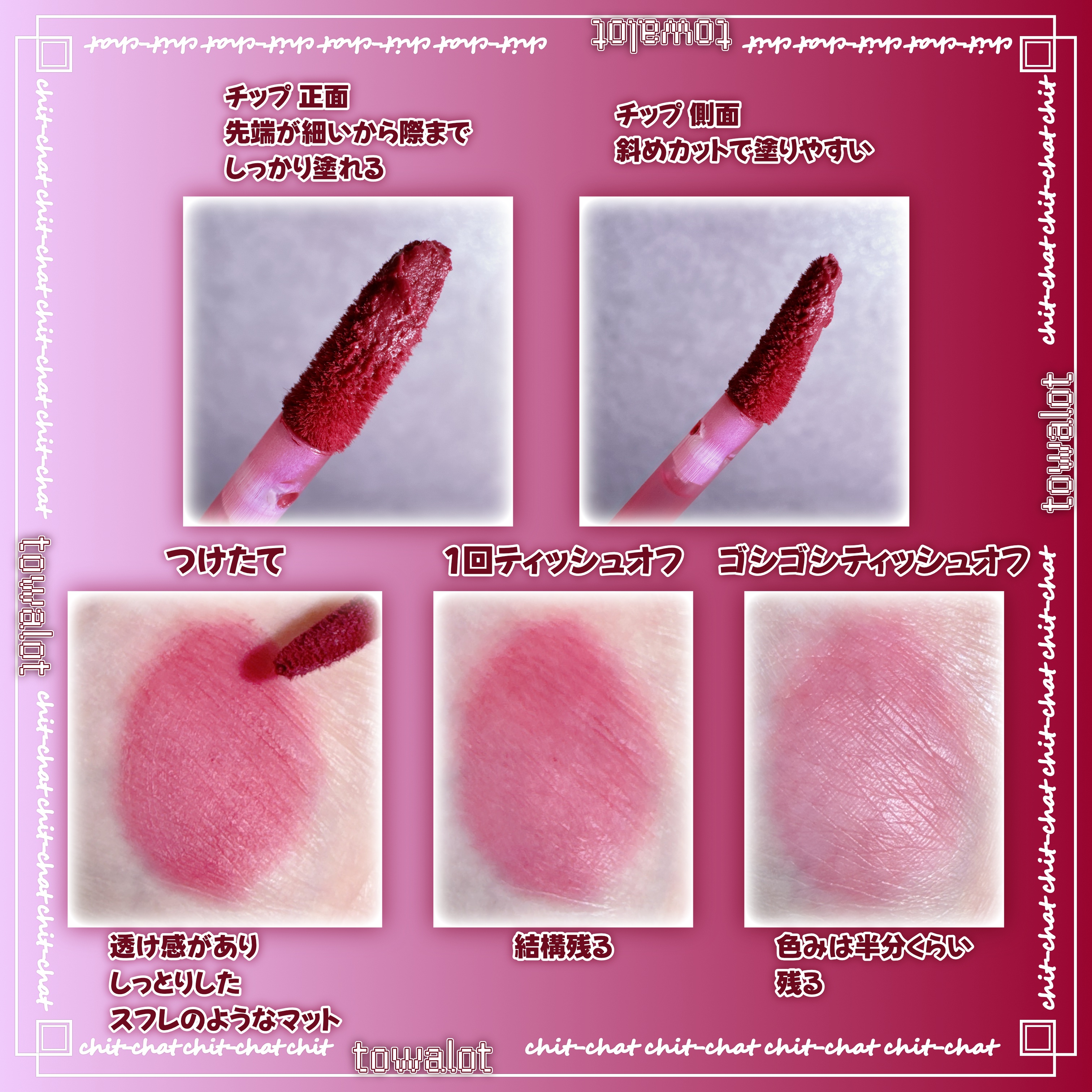 ソフトブラーティント/mude./リップティントを使ったクチコミ（2枚目）