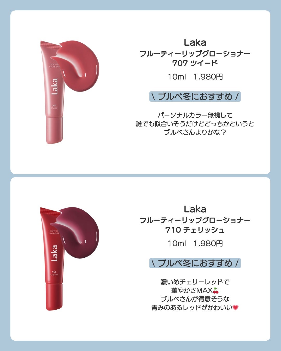 フルーティーリップグローショナー/Laka/リップグロスを使ったクチコミ(5枚目)