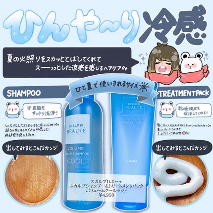 スカルプD ボーテ スカルプシャンプー/トリートメントパック ボリューム クール/アンファー(スカルプD)/市販シャンプーを使ったクチコミ(1枚目)