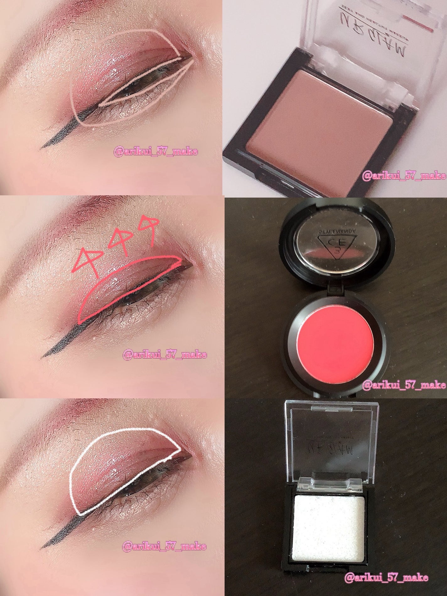 UR GLAMãPOWDER EYESHADOW/U R GLAM/åè²ã¢ã€ã·ã£ããŠã䜿ã£ãã¯ãã³ãïŒ2æç®ïŒ