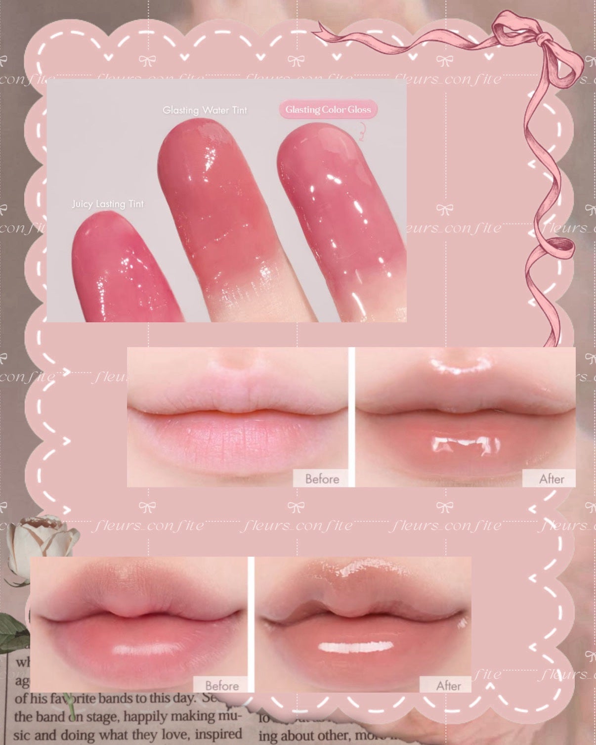 グラスティングカラーグロス/rom&nd/リップグロスを使ったクチコミ(6枚目)