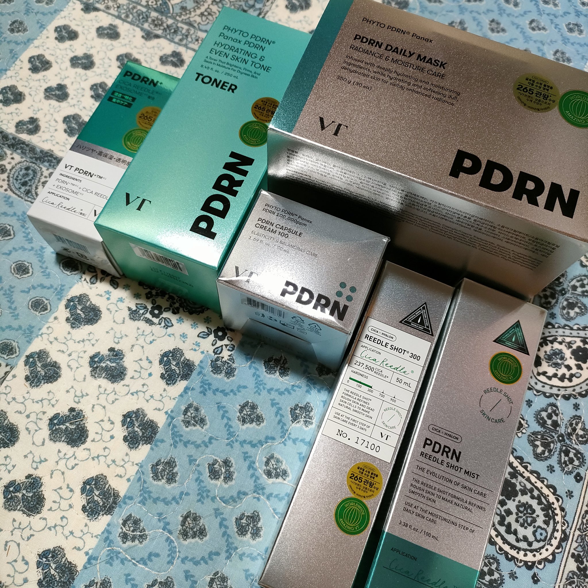 📎VT｜PDRN メガ割セット✨

Qoo10メガ割でお得にゲットしたVTの「PDRNライン」💚
ずっと気になってたのでフルラインでお迎えしました👏

✔️ トナー：さっぱりなのに保湿力あり
✔️ デイリーマスク：毎日使える薄めシート