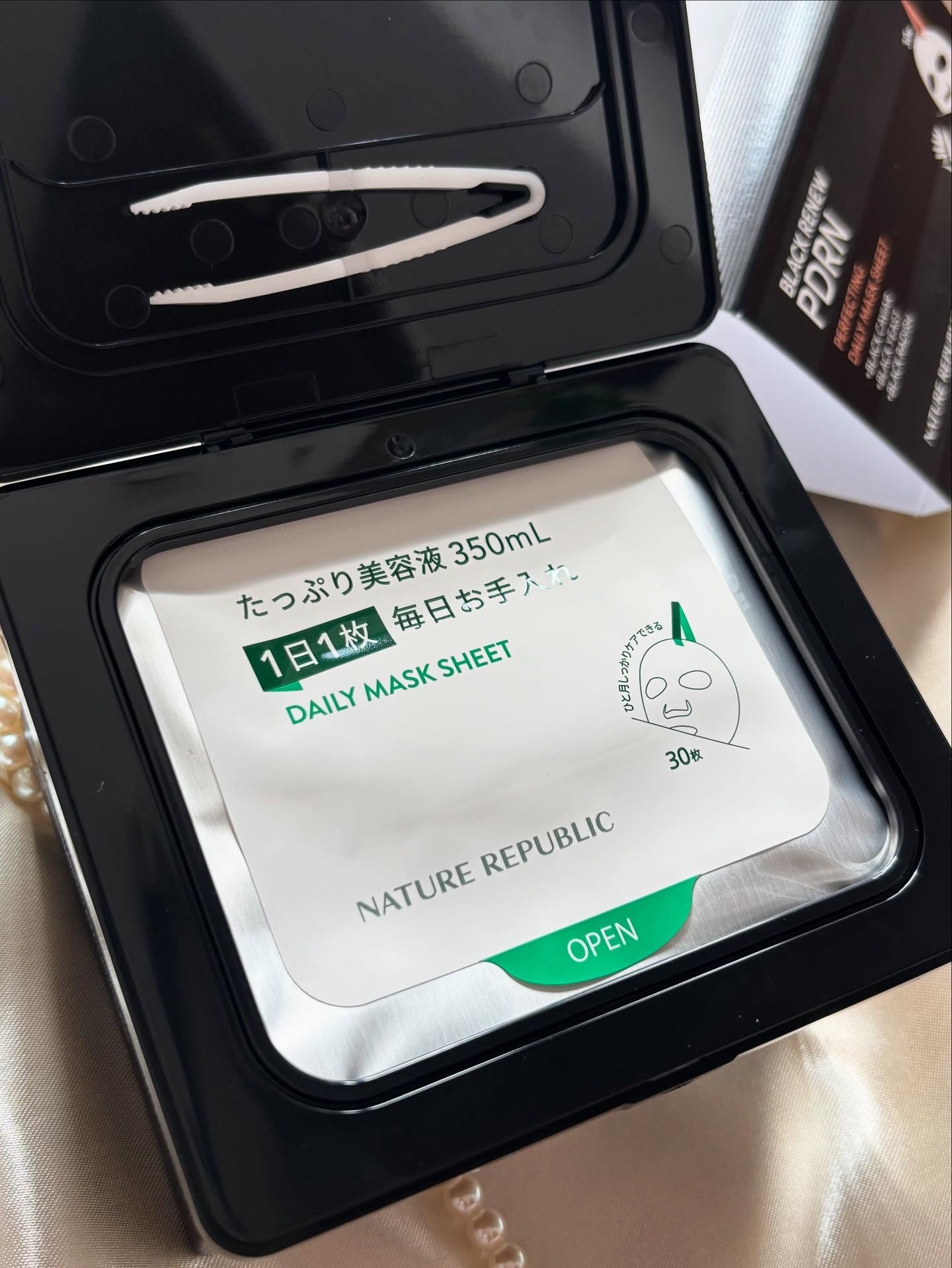 ブラックPDRN デイリーシートマスク/ネイチャーリパブリック/シートマスク・パックを使ったクチコミ（3枚目）