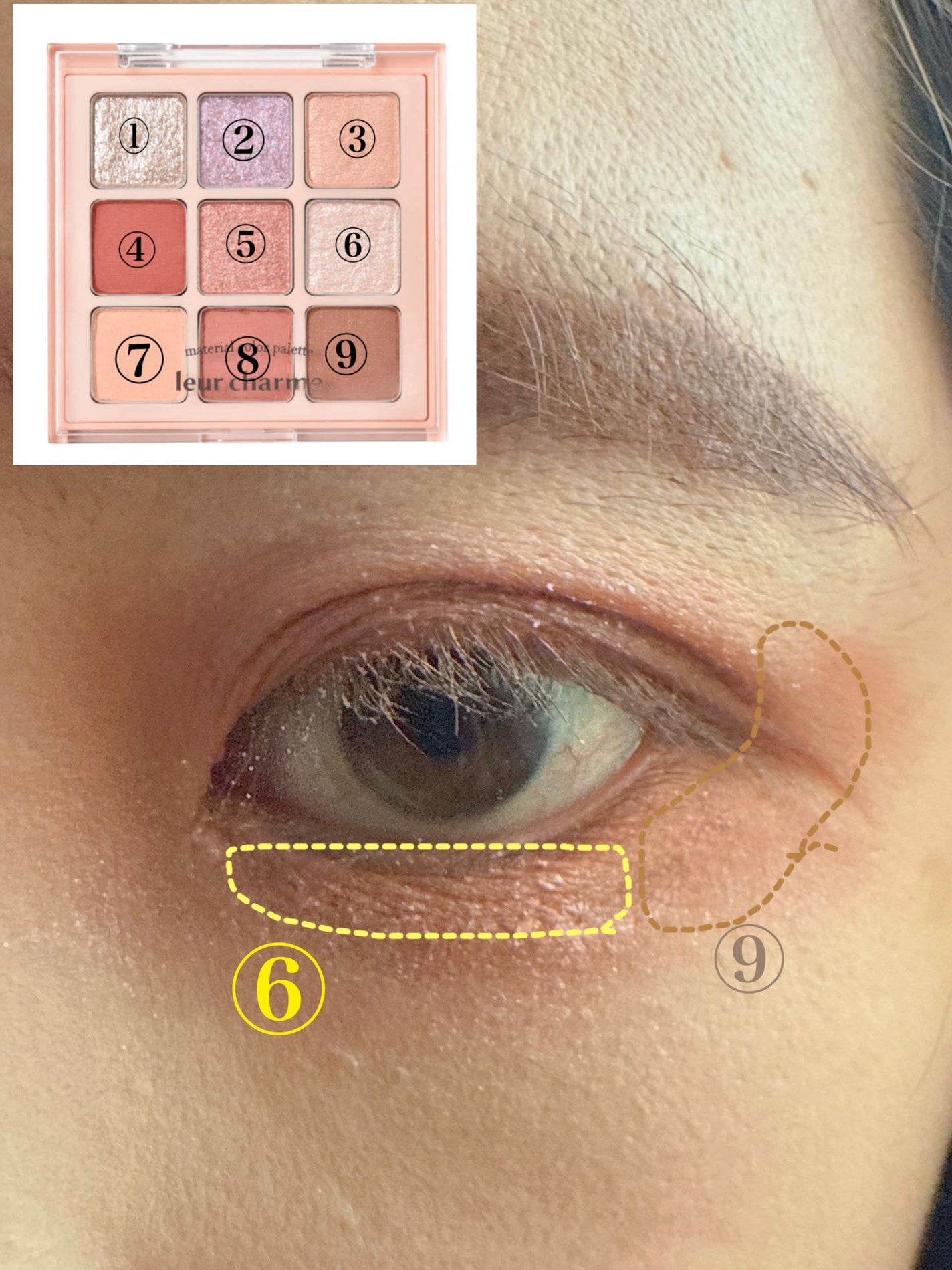 マテリアルカラーパレット/leur charme/アイシャドウパレットを使ったクチコミ(4枚目)