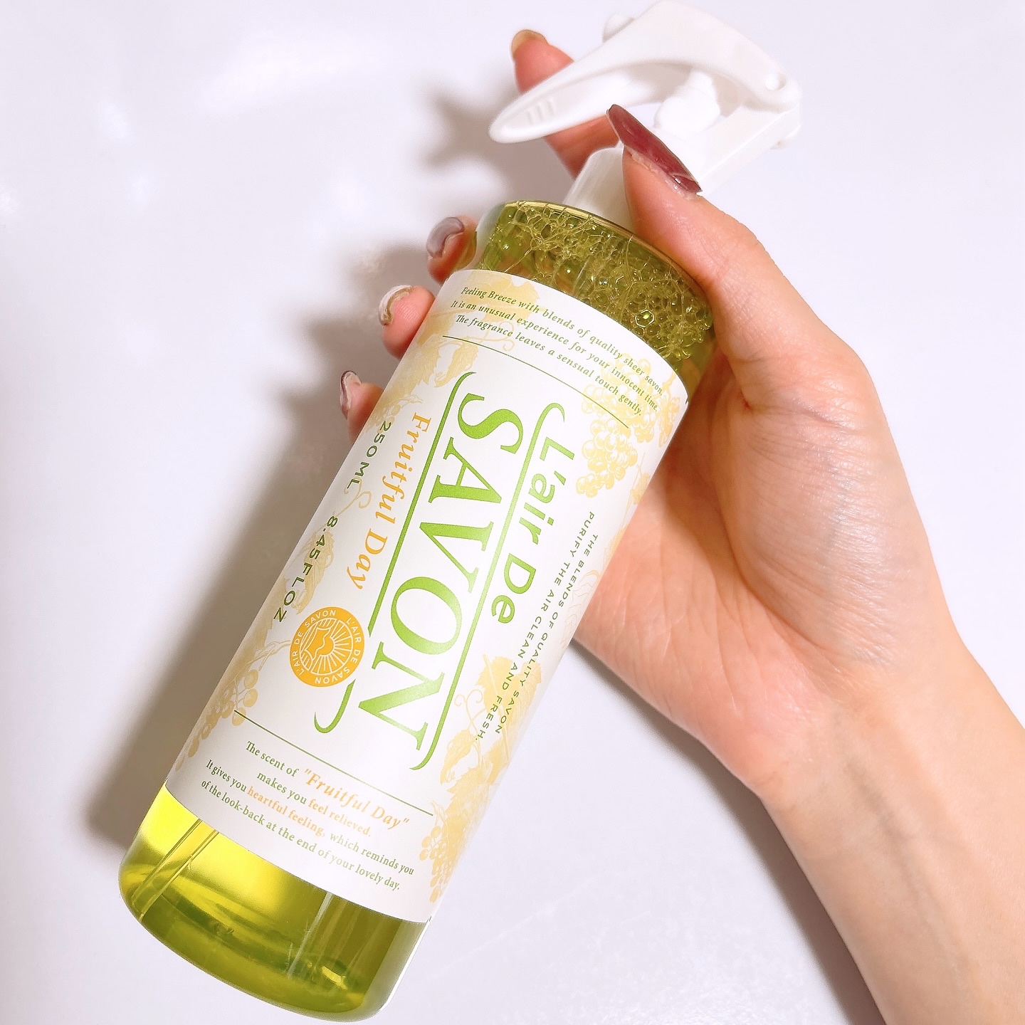 ファブリックスプレー（フルーツフルデイ）/レールデュサボン/ファブリックミストを使ったクチコミ（2枚目）