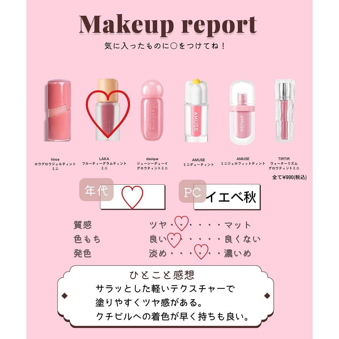 デューティント/AMUSE/リップティントを使ったクチコミ(8枚目)