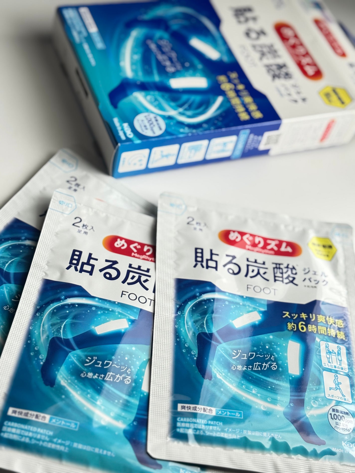 めぐりズム 貼る炭酸*1ジェルパック FOOT/めぐりズム/レッグ・フットケアを使ったクチコミ(1枚目)